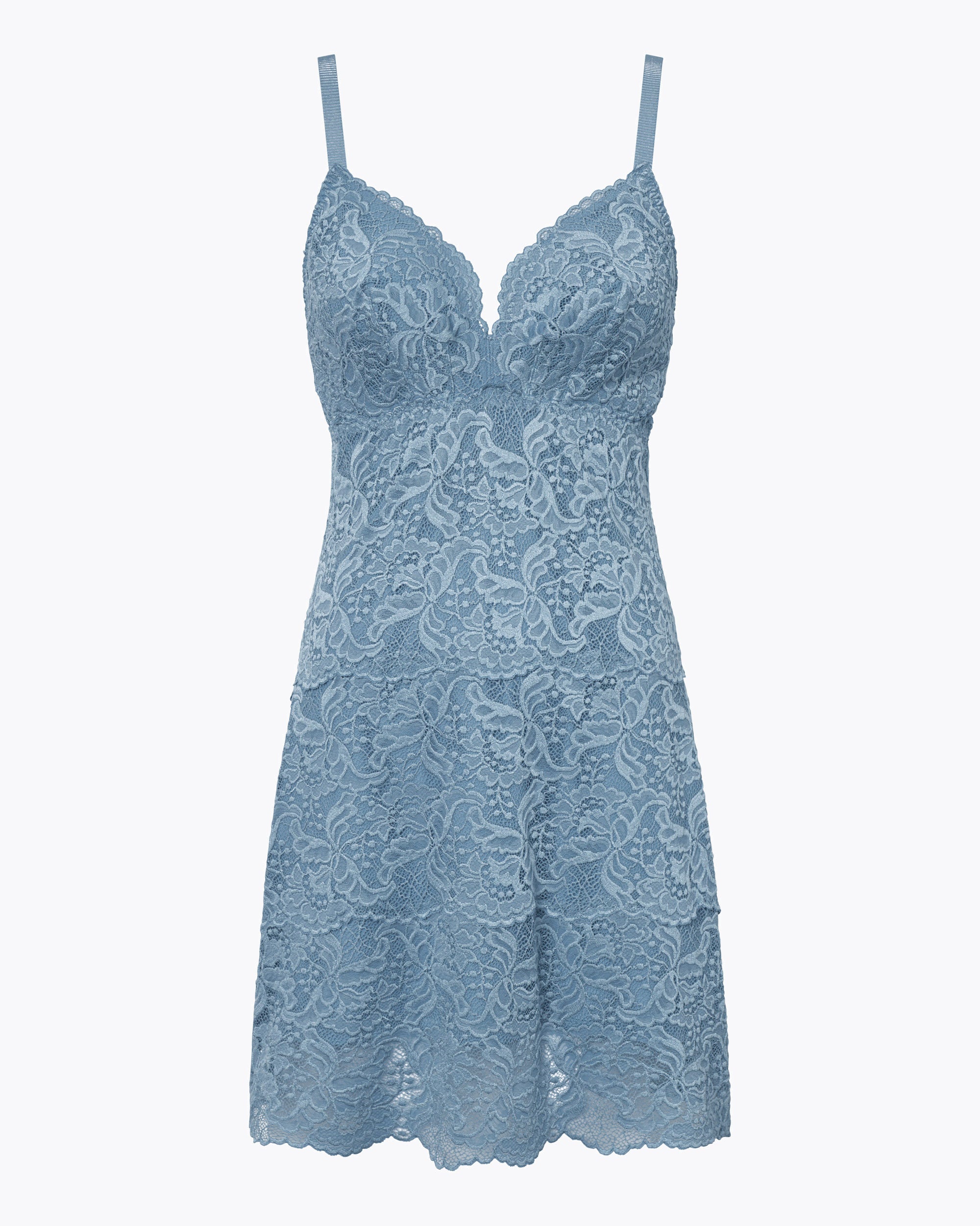 Bleue Chemise De Nuit - Jhansi Slip Curvy