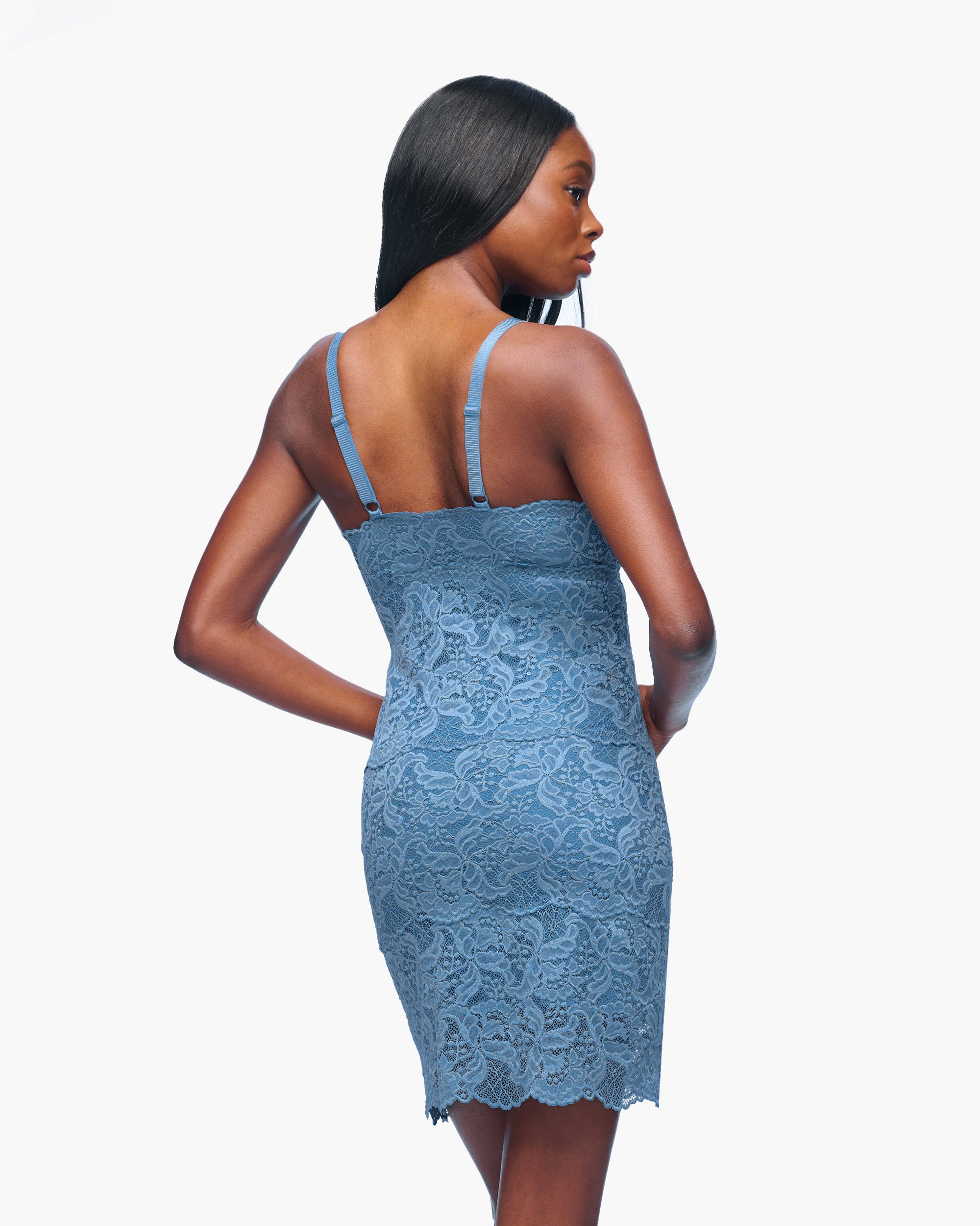 Bleue Chemise De Nuit - Jhansi Slip Curvy