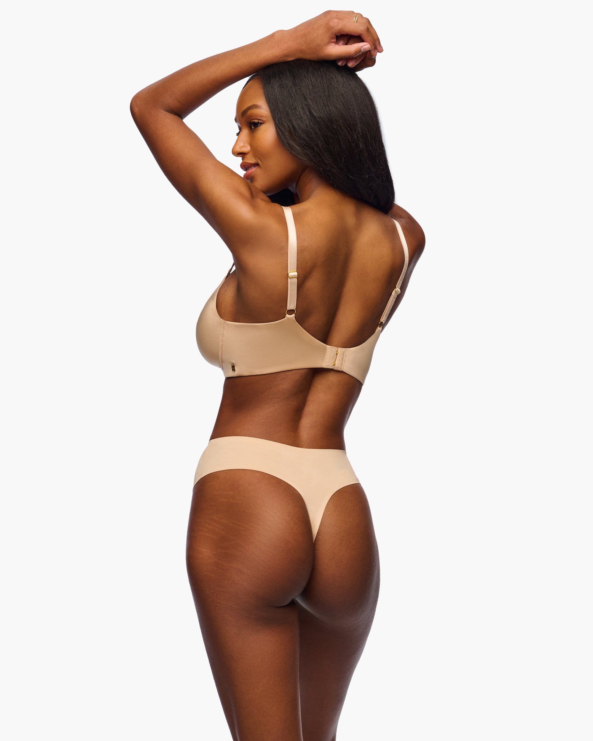 Beige Thong - Lisciante High Waist Thong