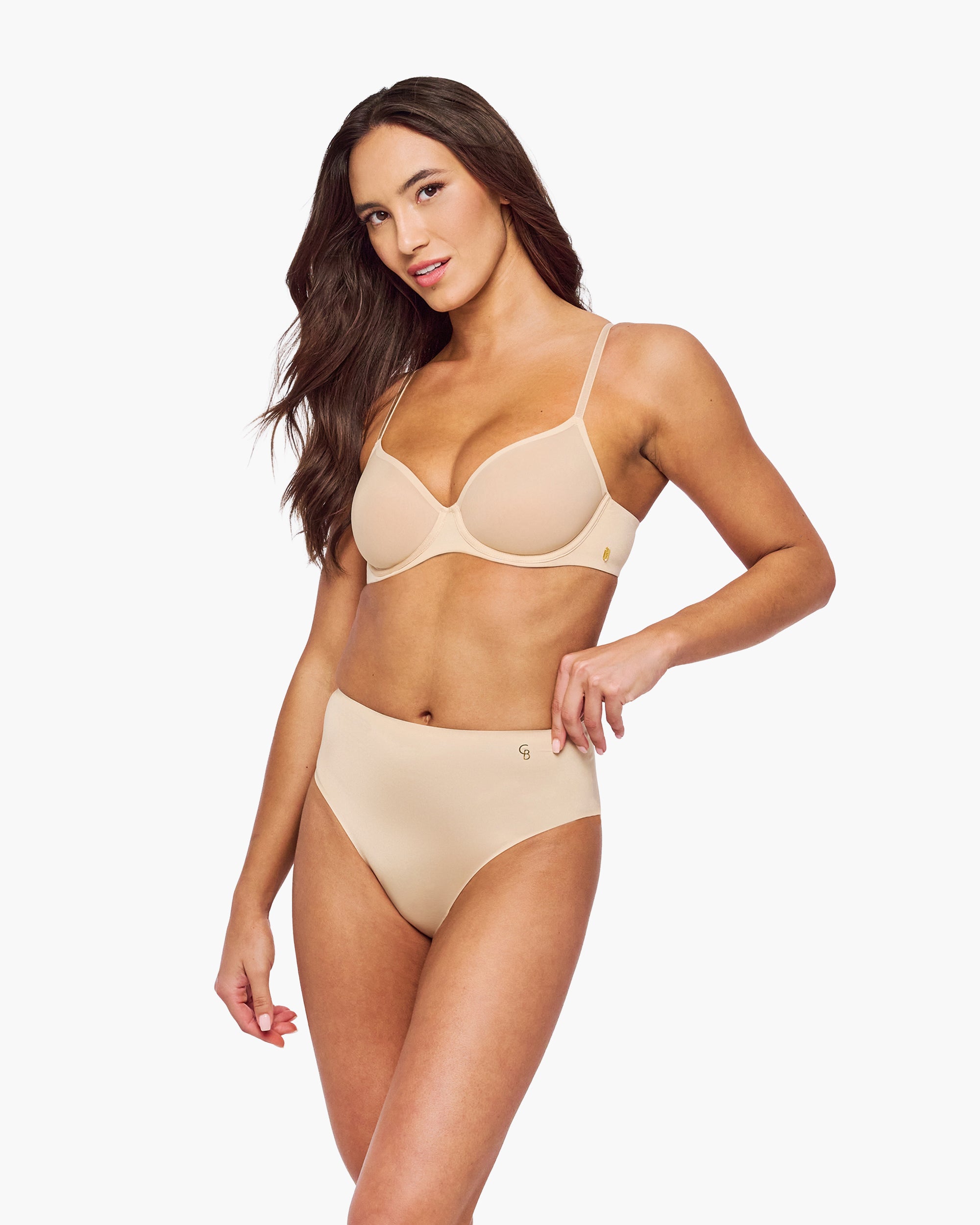 Beige Reggiseni - Lisciante Reggiseno T-Shirt Spacer