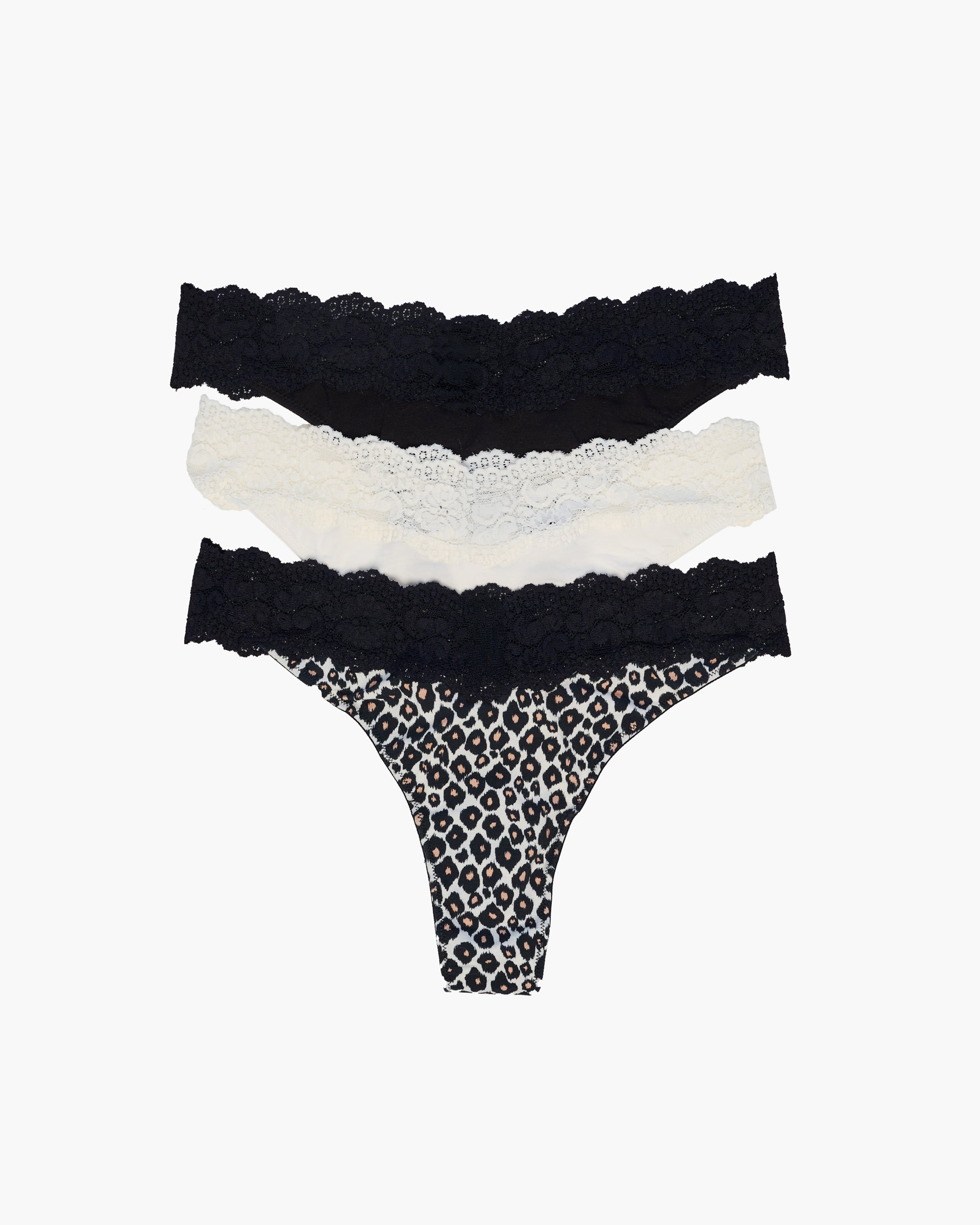 Multi Thong - Cosabella Amore Love Love Plus Size Thong 3 Pack