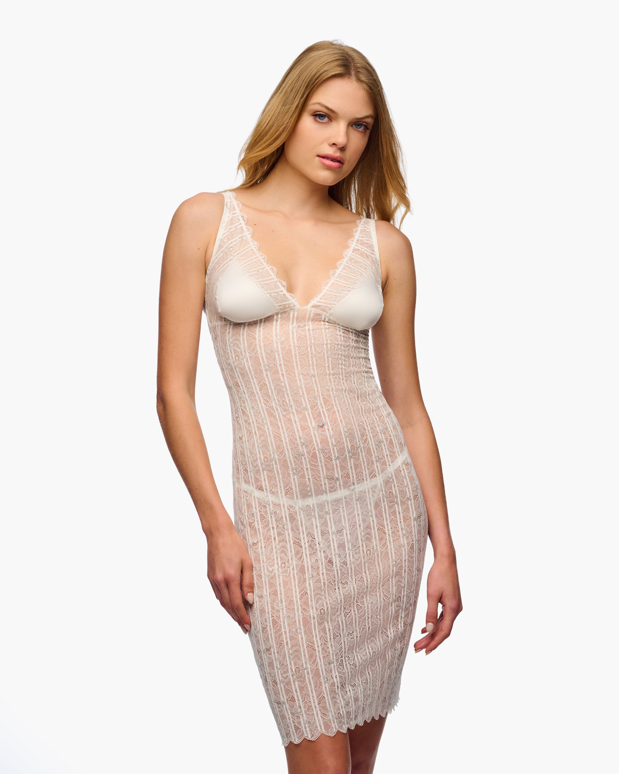 Blanca Combinaciones - Misteriosa Vestido Lencero