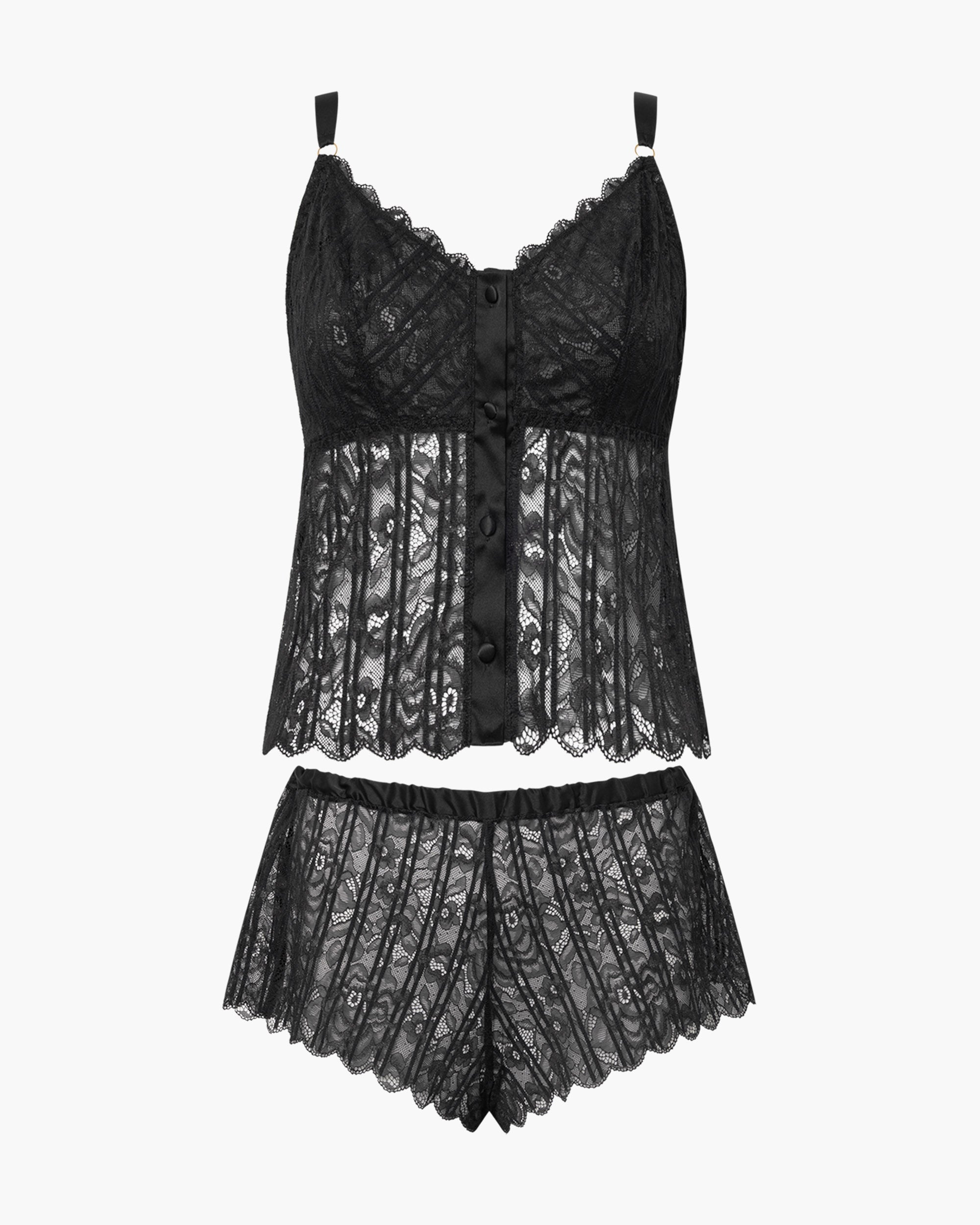 Nero Set - Misteriosa Completo Top E Boxer