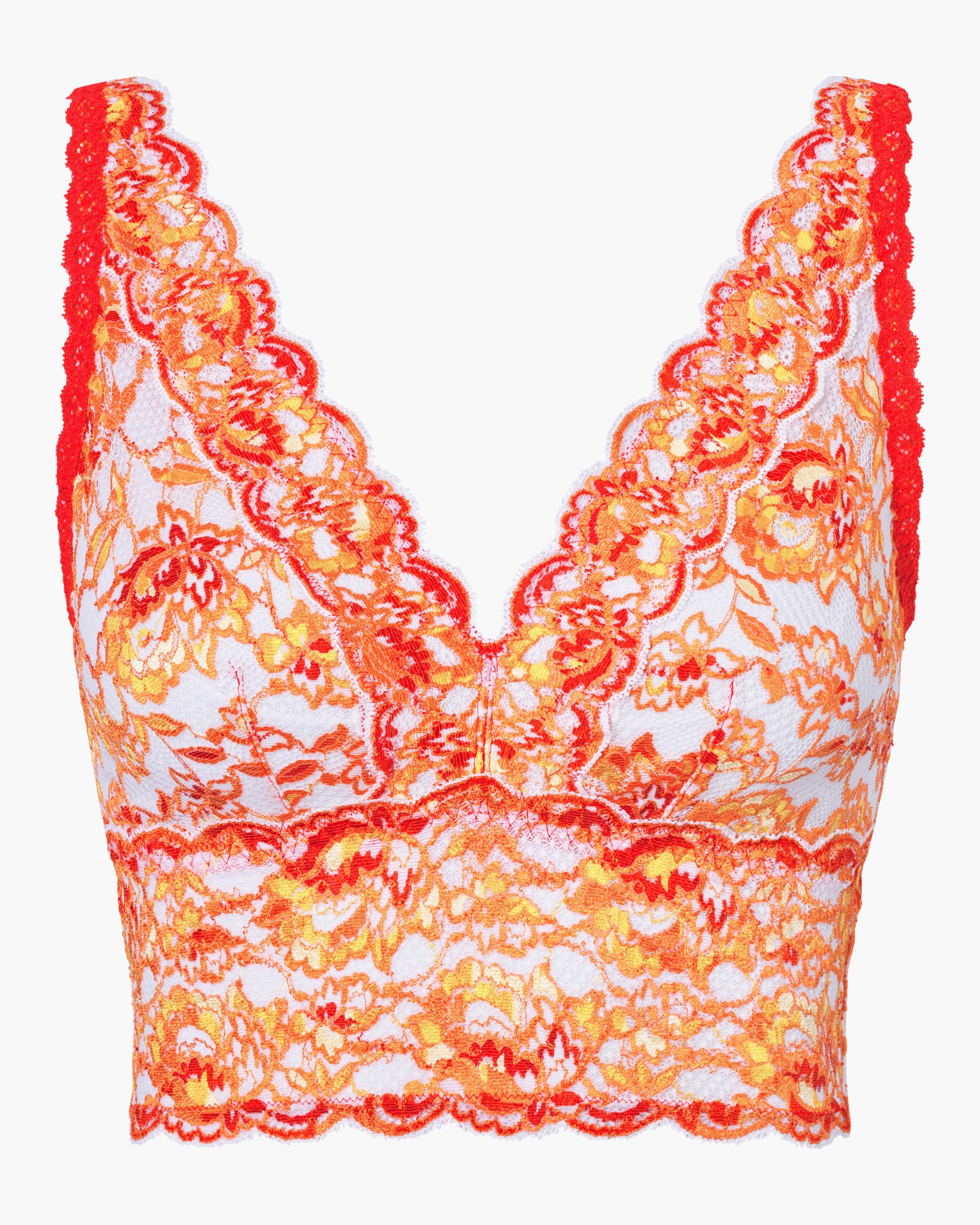Arancia Bralette - Never  Say Never Ombre Bralette Curvy Scollo Profondo E Fascia Alta