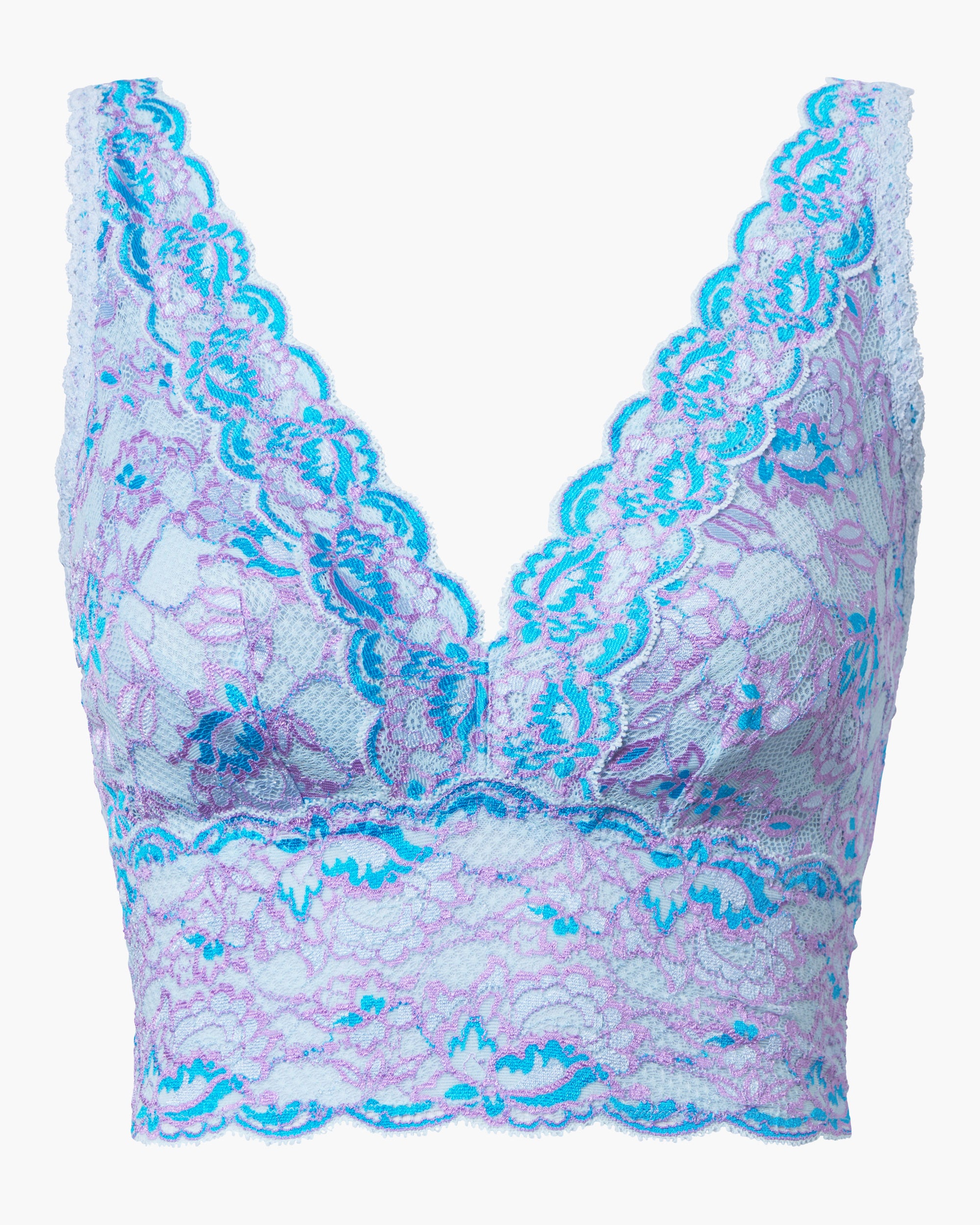 Purple Bralette - Never  Say Never Ombre Curvy Plungie Longline Bralette