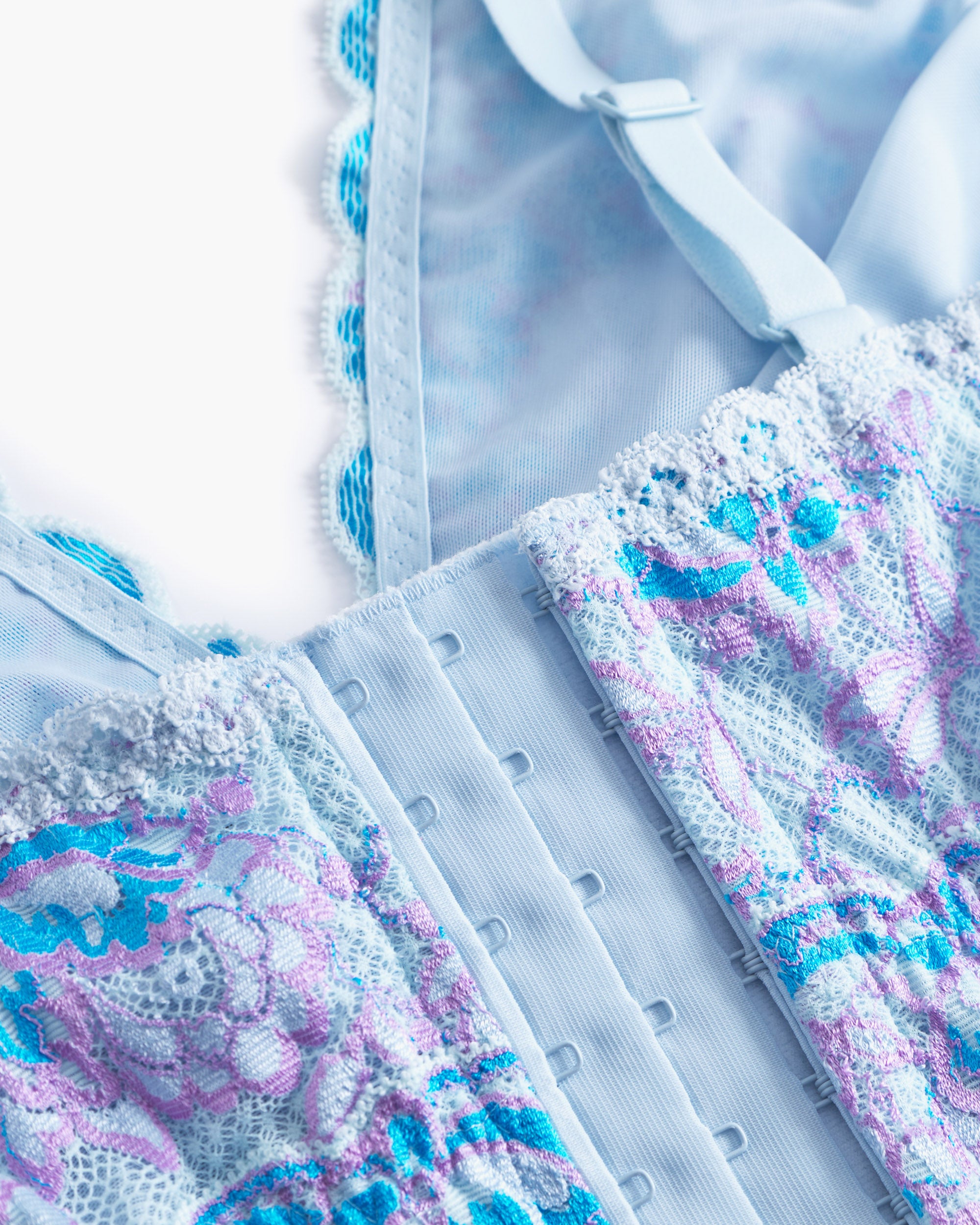 Purple Bralette - Never  Say Never Ombre Curvy Plungie Longline Bralette