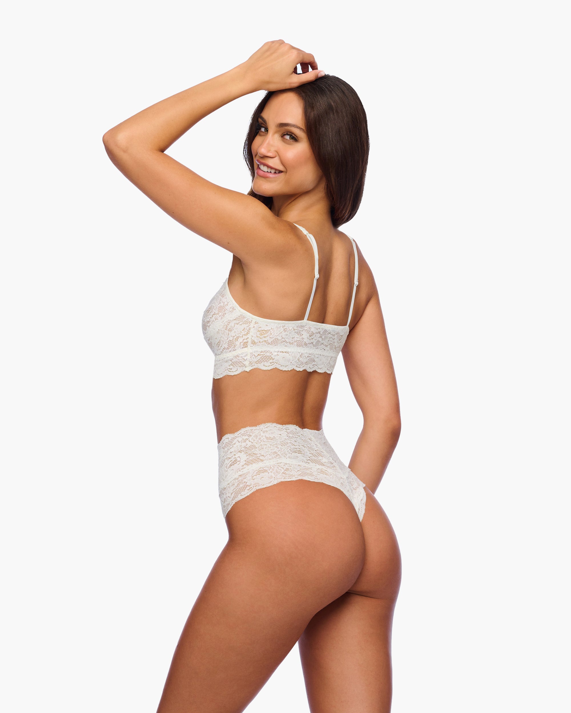 White Thong - Never Say Never High Waisted Thong
