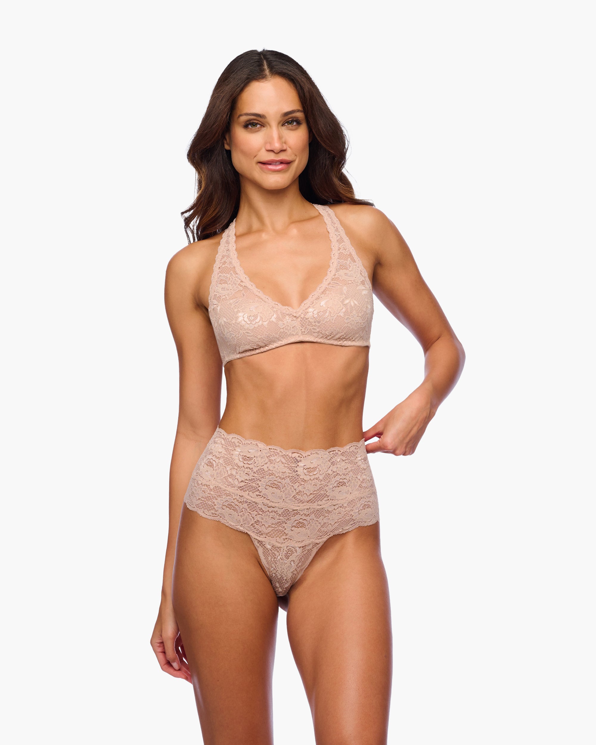 Beige Tanga - Never Say Never Hochgeschnittener Tanga