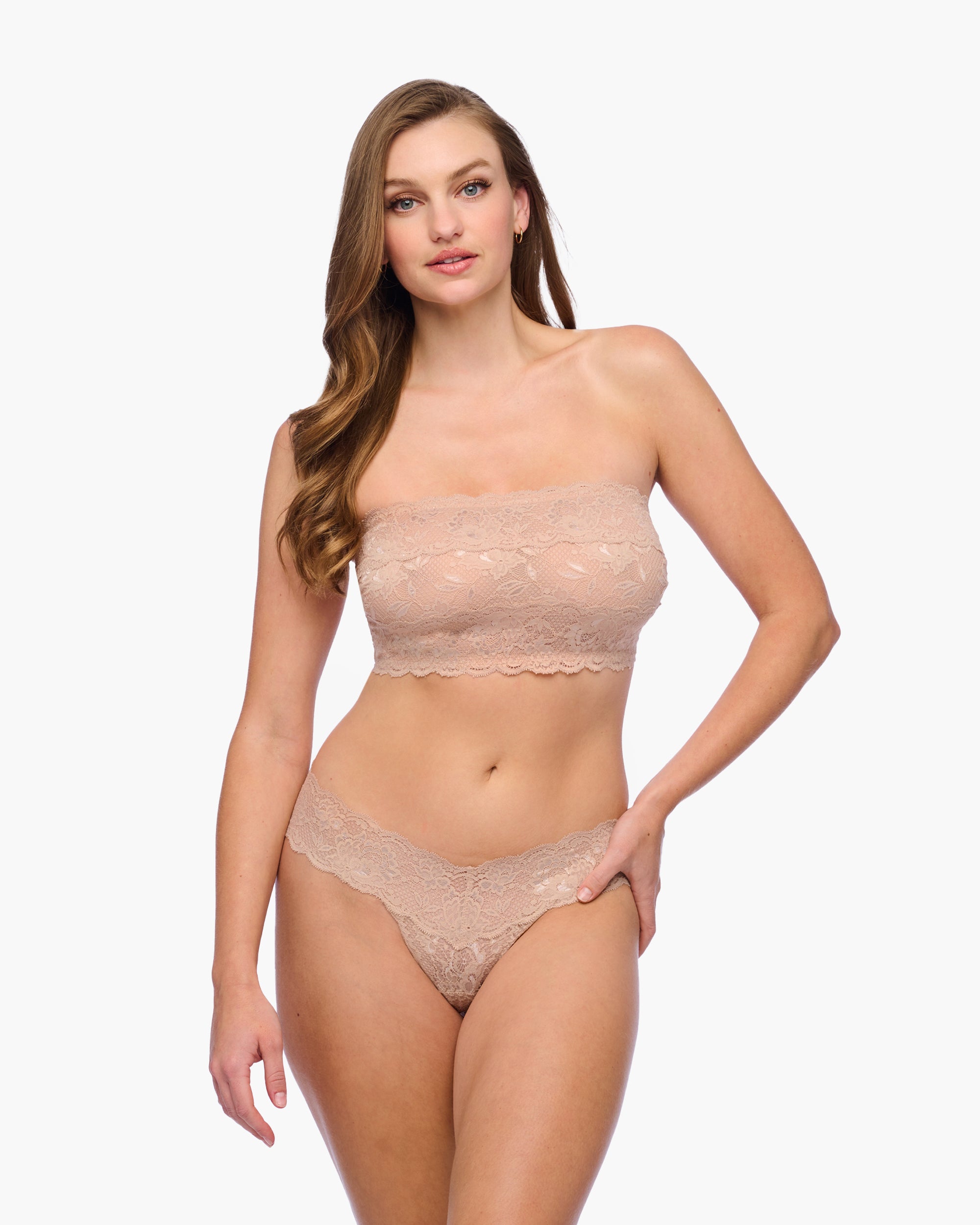 Beige Thong - Never Say Never Cutie Low Rise Thong