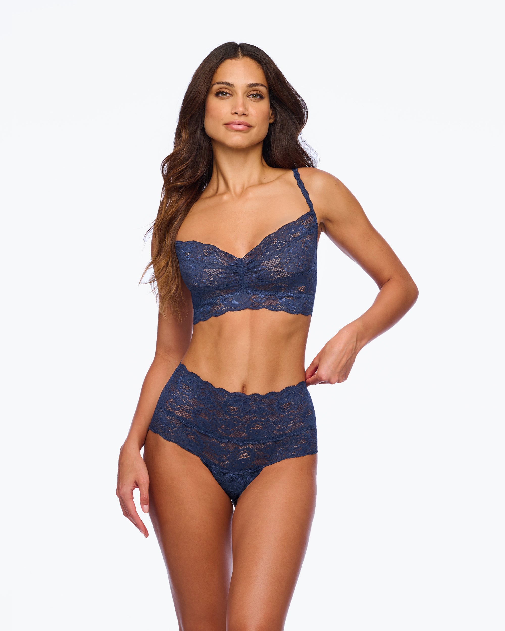Blue Bikini - Never Say Never High Waisted Bikini