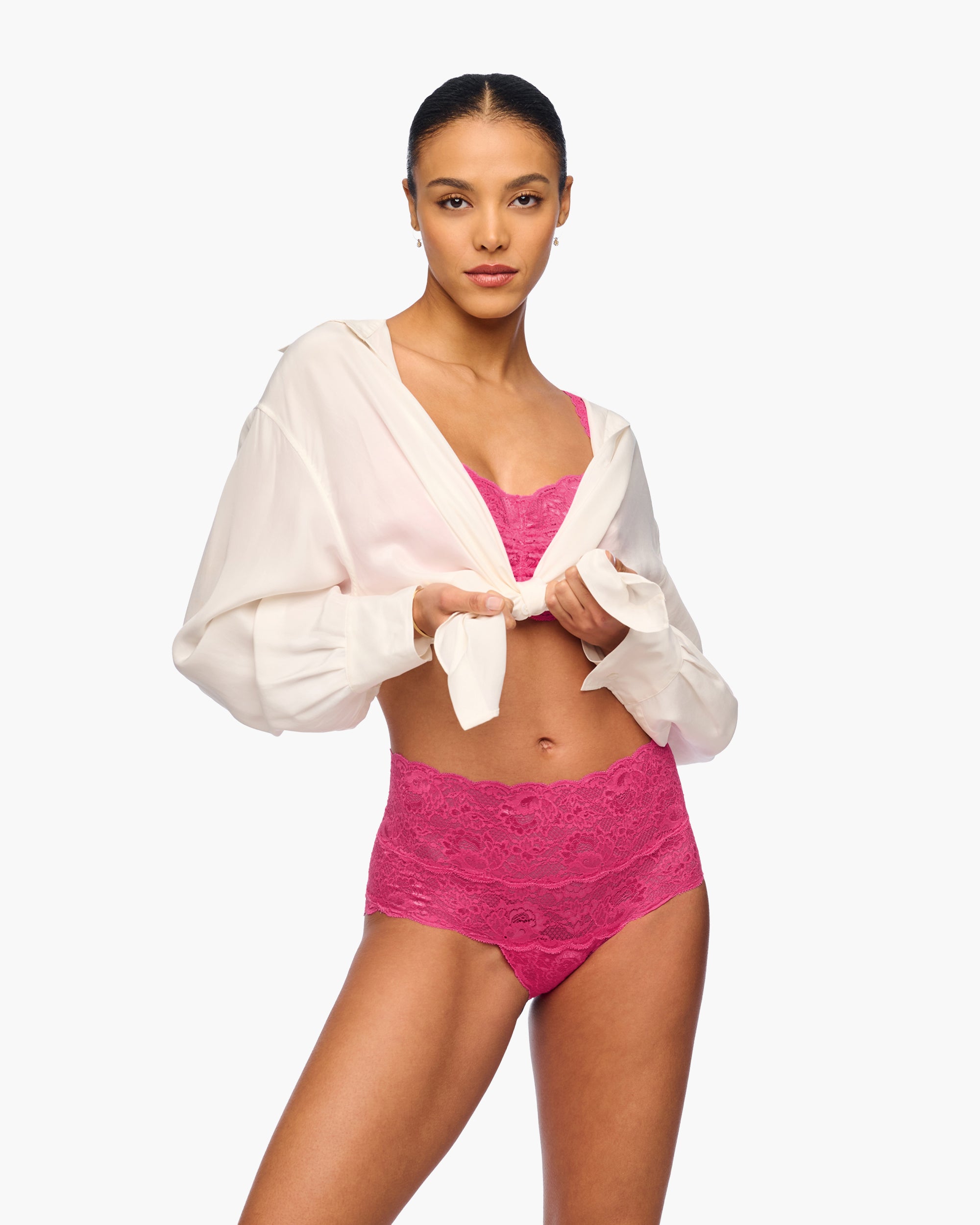 Rosa Slip Sgambati - Never Say Never Bikini A Vita Alta
