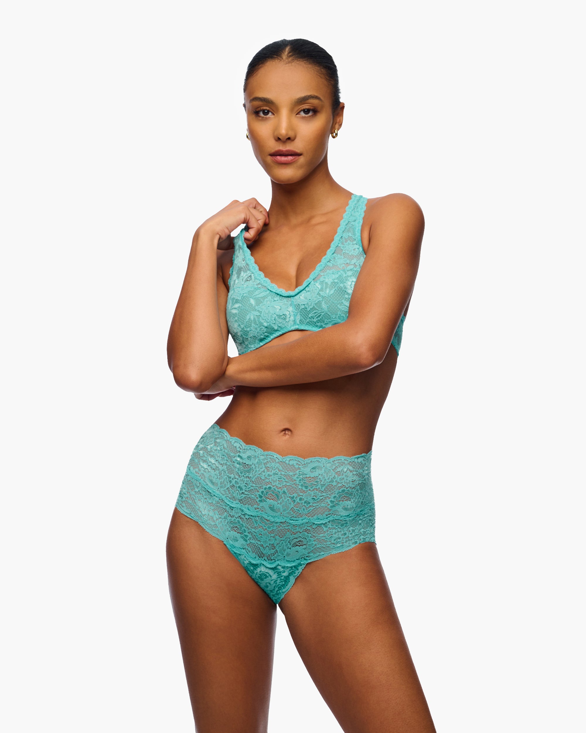 Blue Bikini - Never Say Never High Waisted Bikini