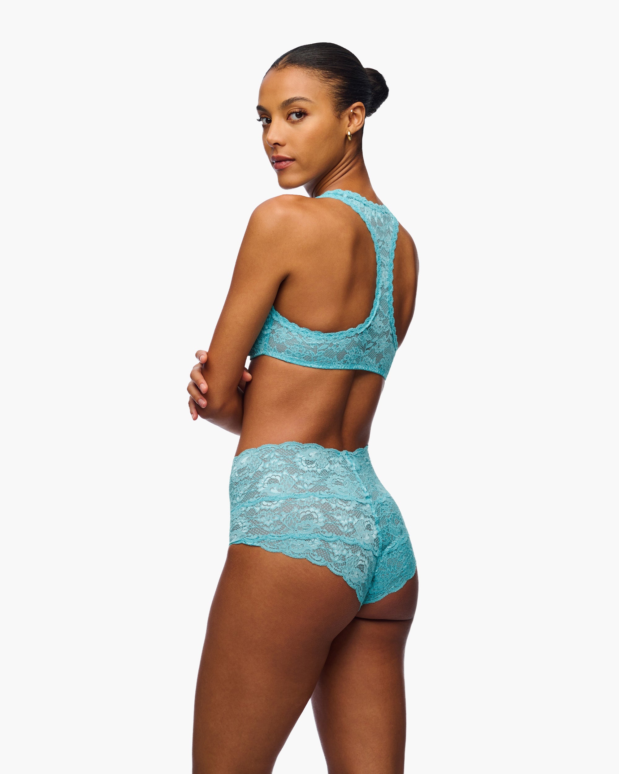 Azul Braguitas Tipo Bikini - Never Say Never Braguita Estilo Bikini De Talle Alto