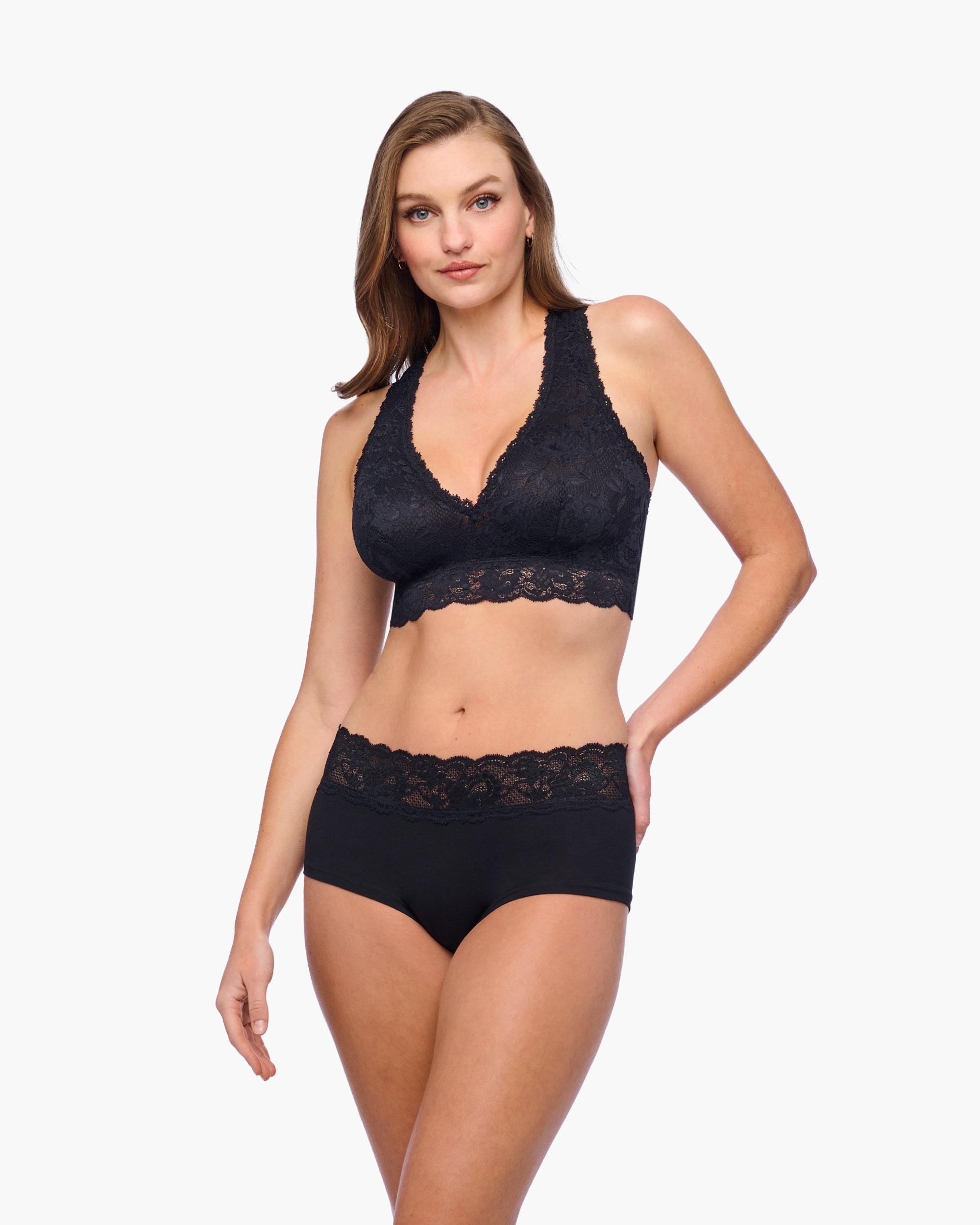 Schwarz Hotpants - Never Say Never Peachie Boyshort