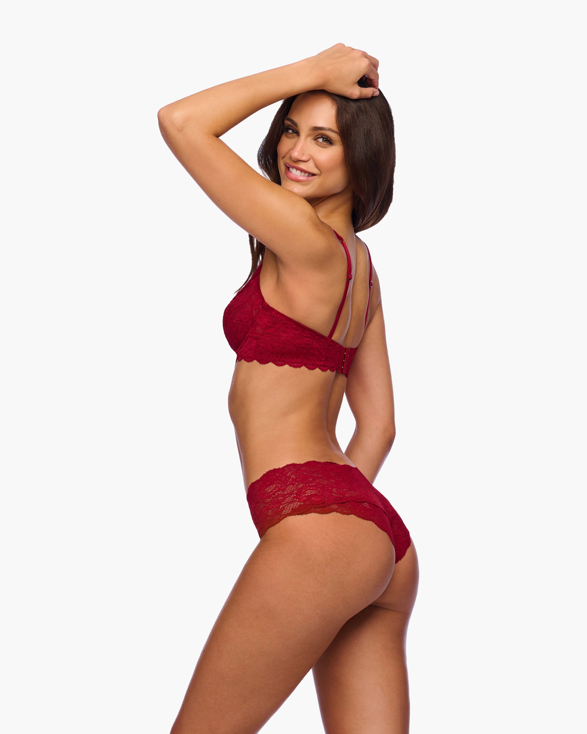 Rot Hotpants - Never Say Never Hottie Tief Sitzender Panty