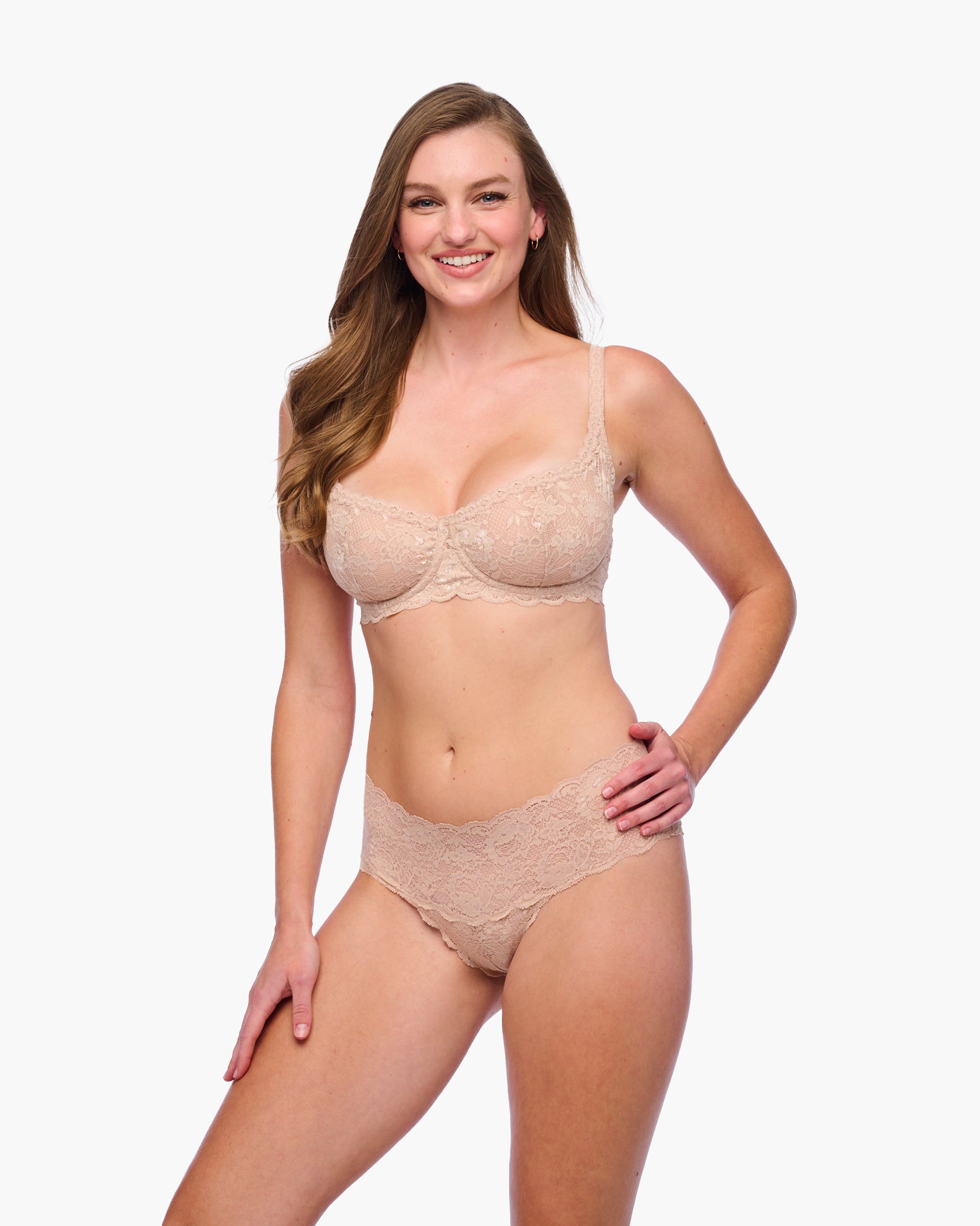 Beige Hotpants - Never Say Never Hottie Tief Sitzender Panty