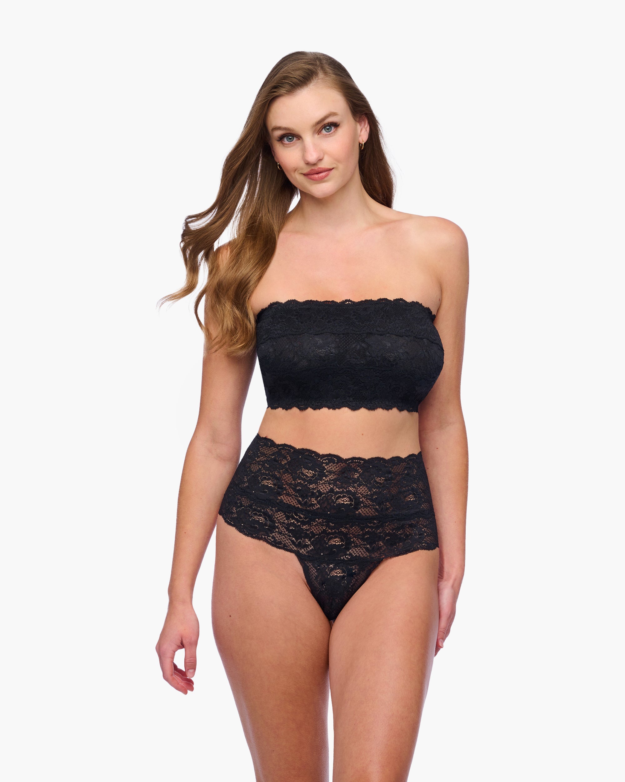 Nero Bralette - Never Say Never Reggiseno A Fascia Curvy Flirtie