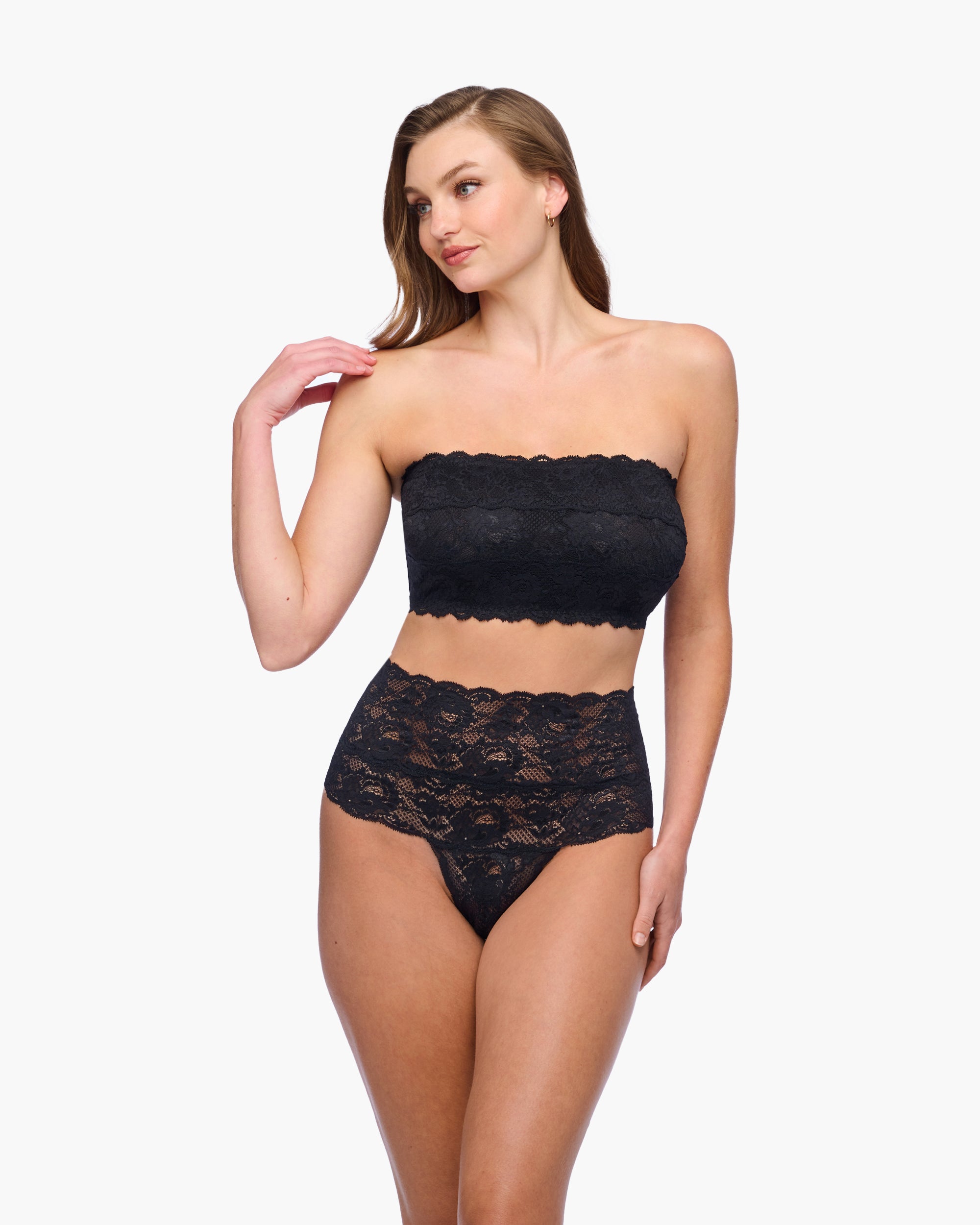 Schwarz Bralette - Never Say Never Curvy Flirtie Bandeau Bh