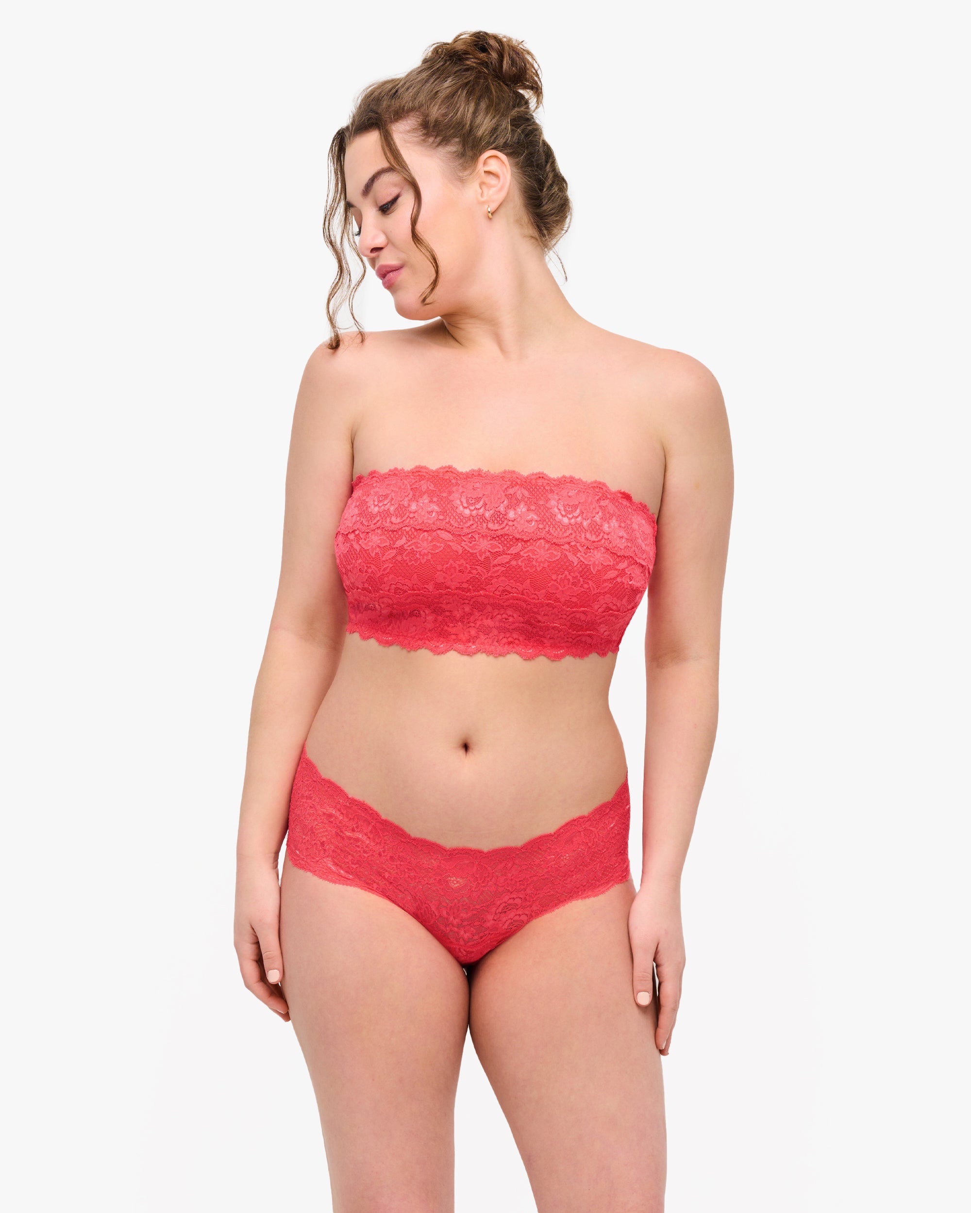 Rosa Bralette - Never Say Never Reggiseno A Fascia Curvy Flirtie