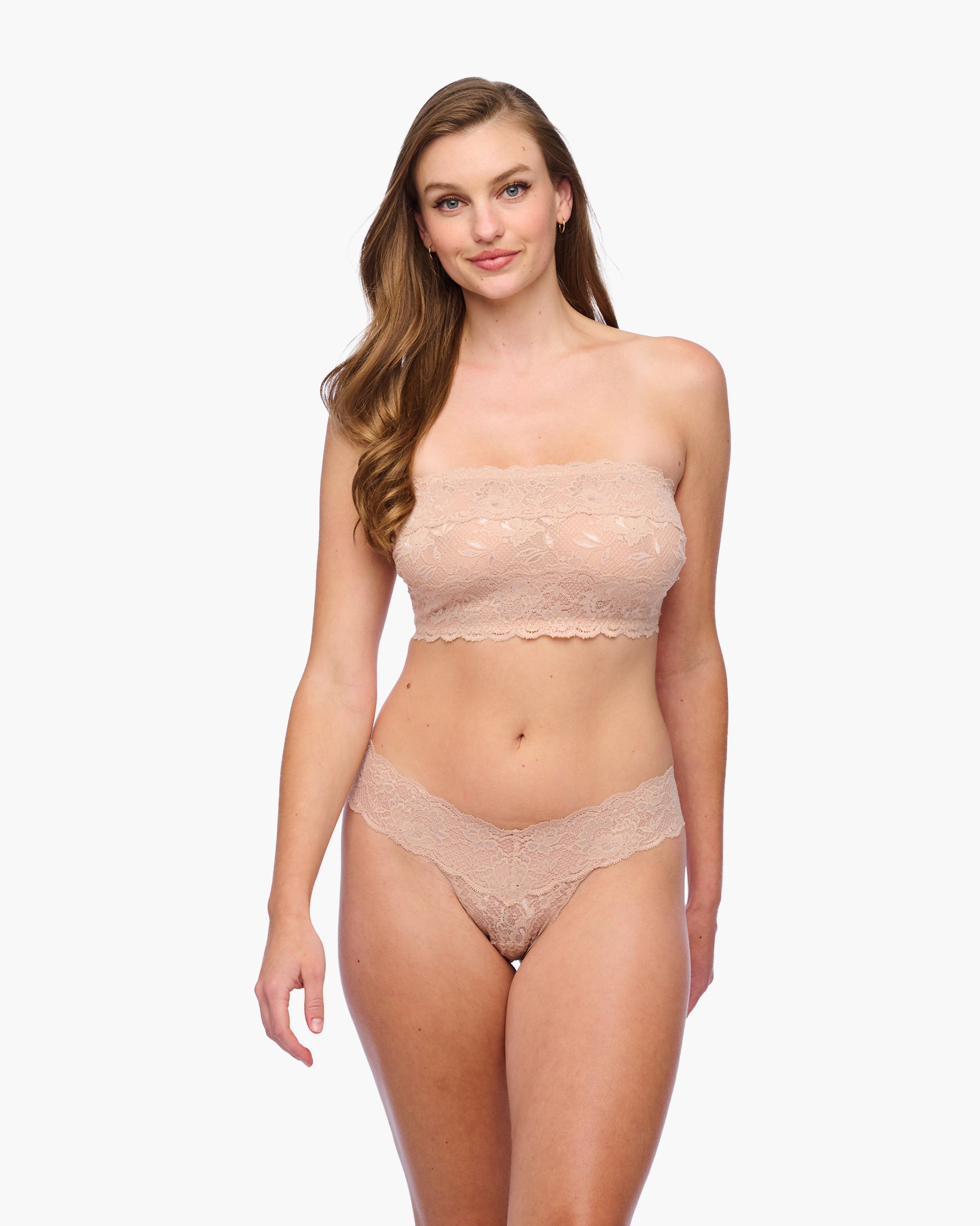 Beige Bralette - Never Say Never Sujetador Bandeau Flirtie Curvy