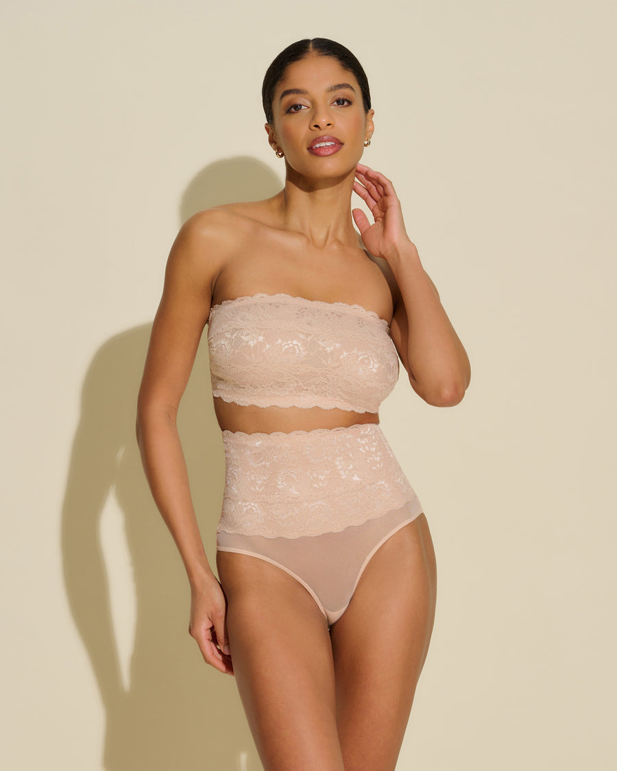 Beige Bralette - Never Say Never Reggiseno A Fascia Curvy Flirtie