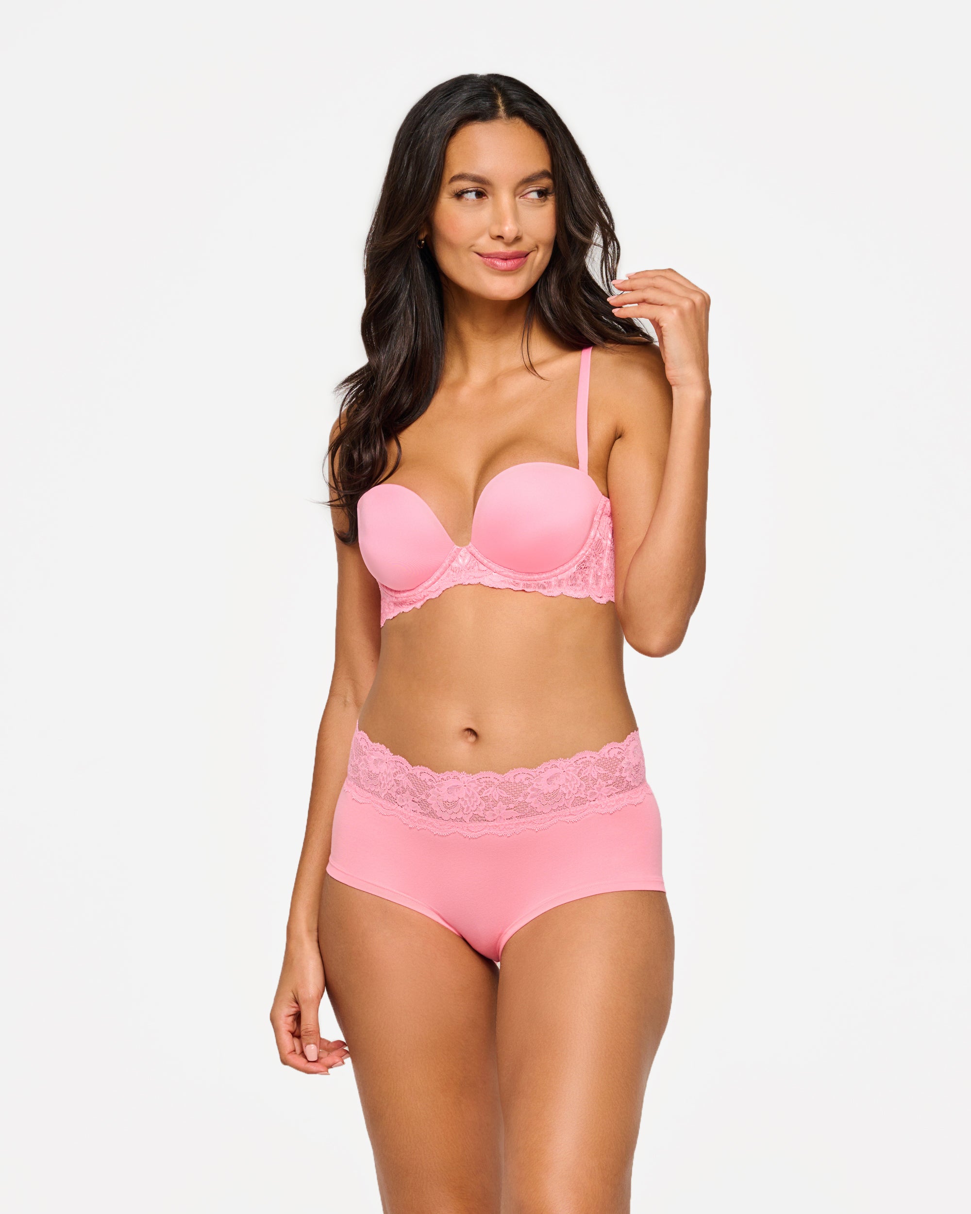 Pink Bra - Never Say Never Plungie Strapless Bra