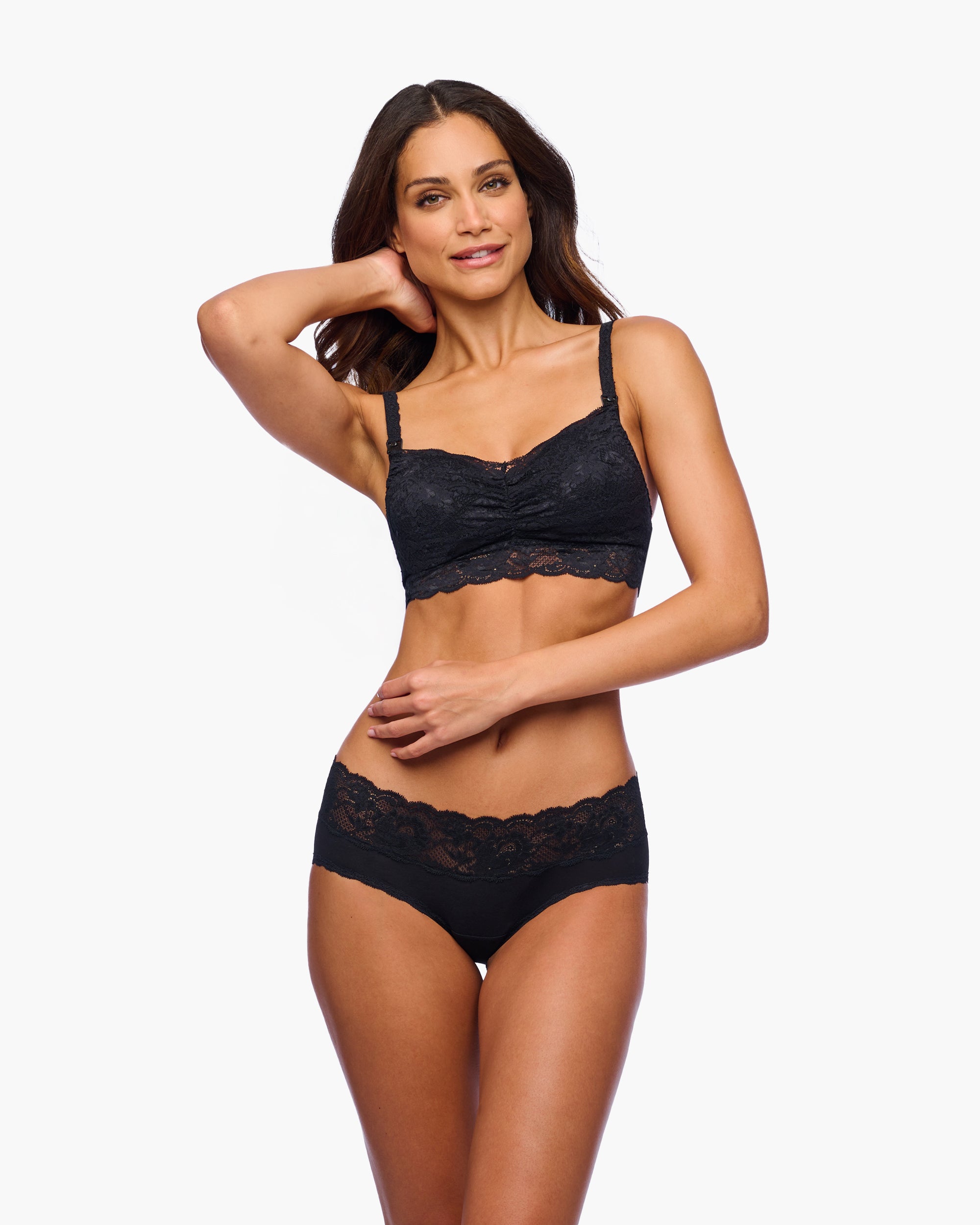 Negro Bralette - Never Say Never Mommie - Bralette De Maternidad