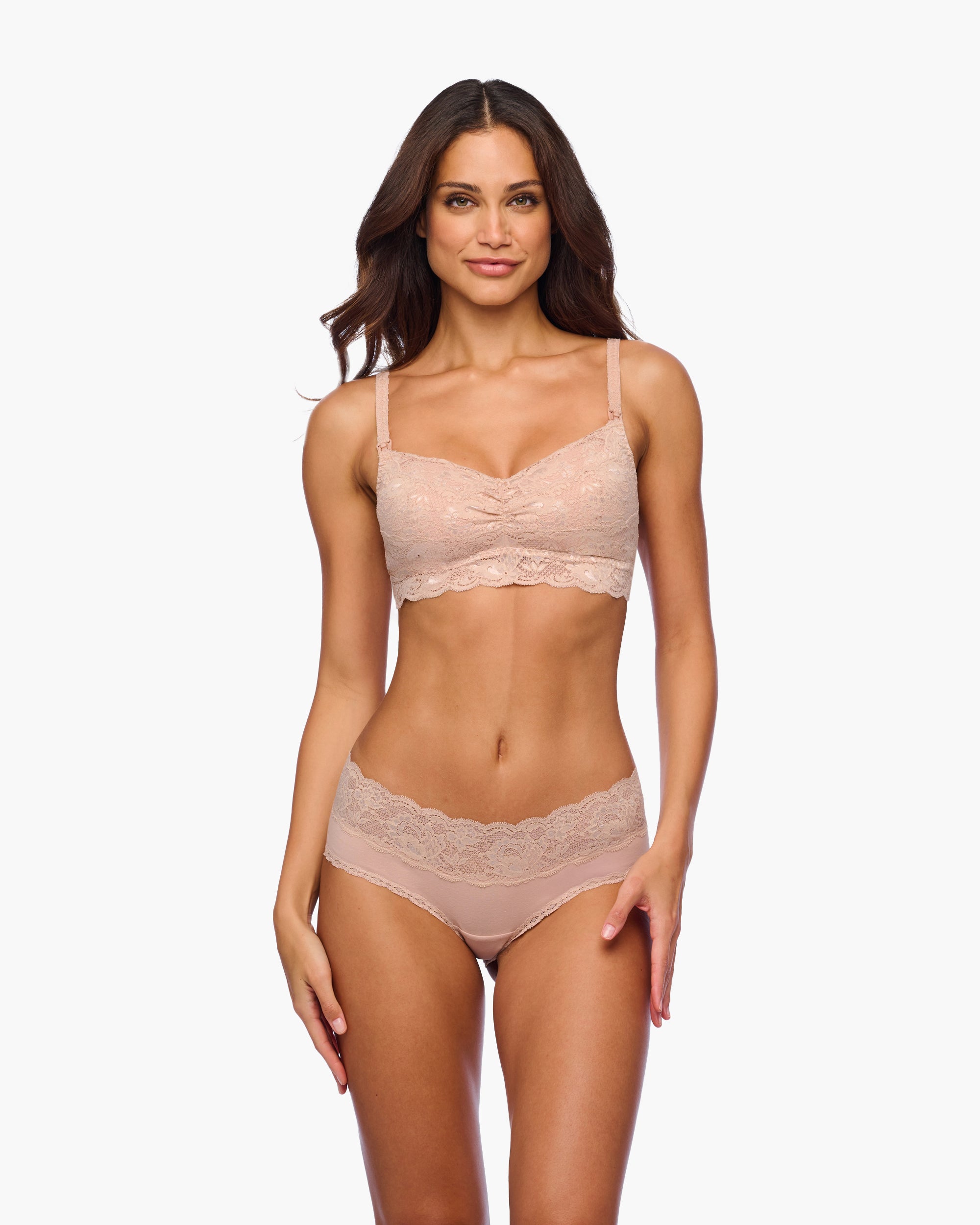 Beige Bralette - Never Say Never Maternity Mommie Nursing Bralette