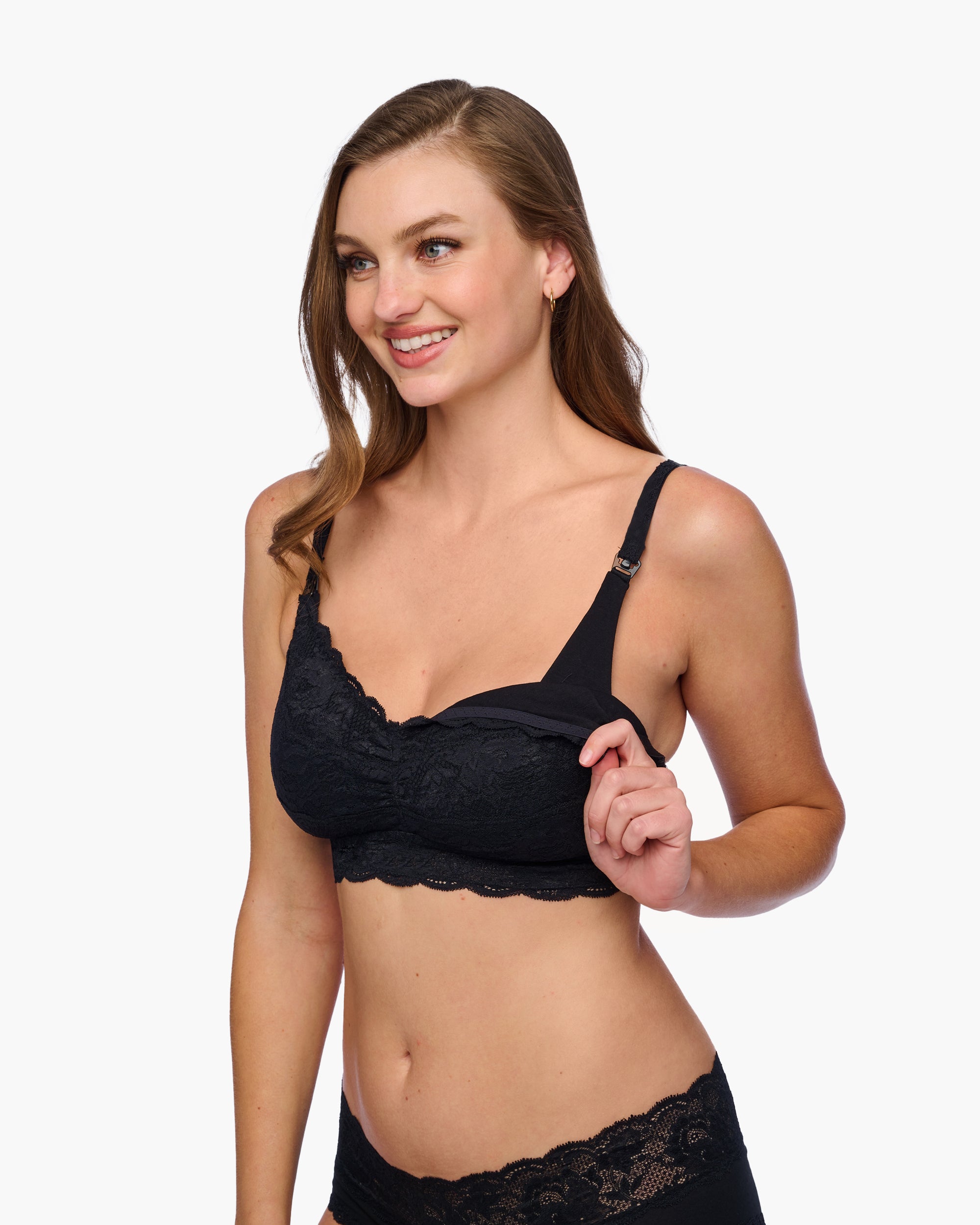 Noir Bralette - Never Say Never Brassière De Grossesse/D'Allaitement Mommie Curvy