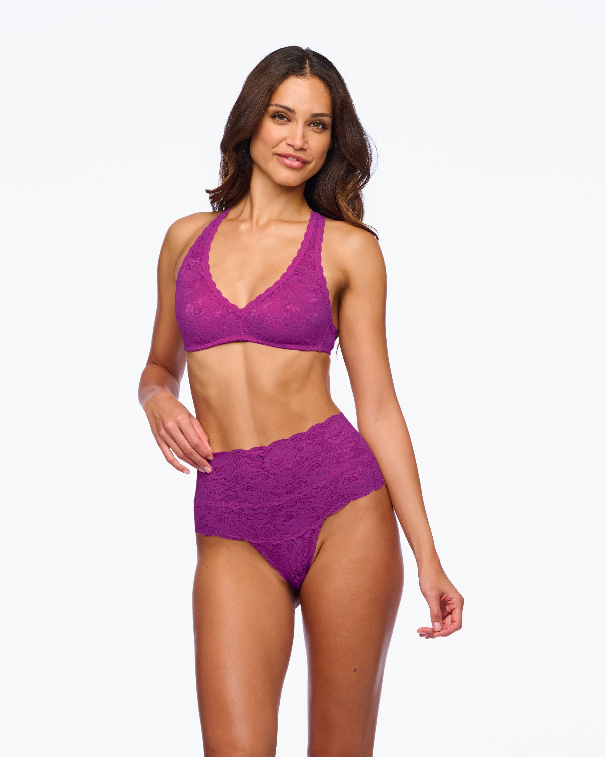 Purple Bralette - Never Say Never Racie Racerback Bralette