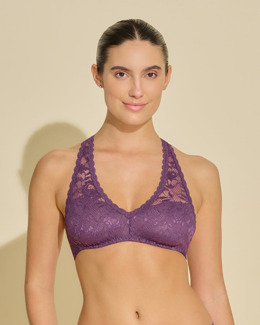 Púrpura Bralette - Never Say Never Racie - Bralette Con Espalda De Nadador