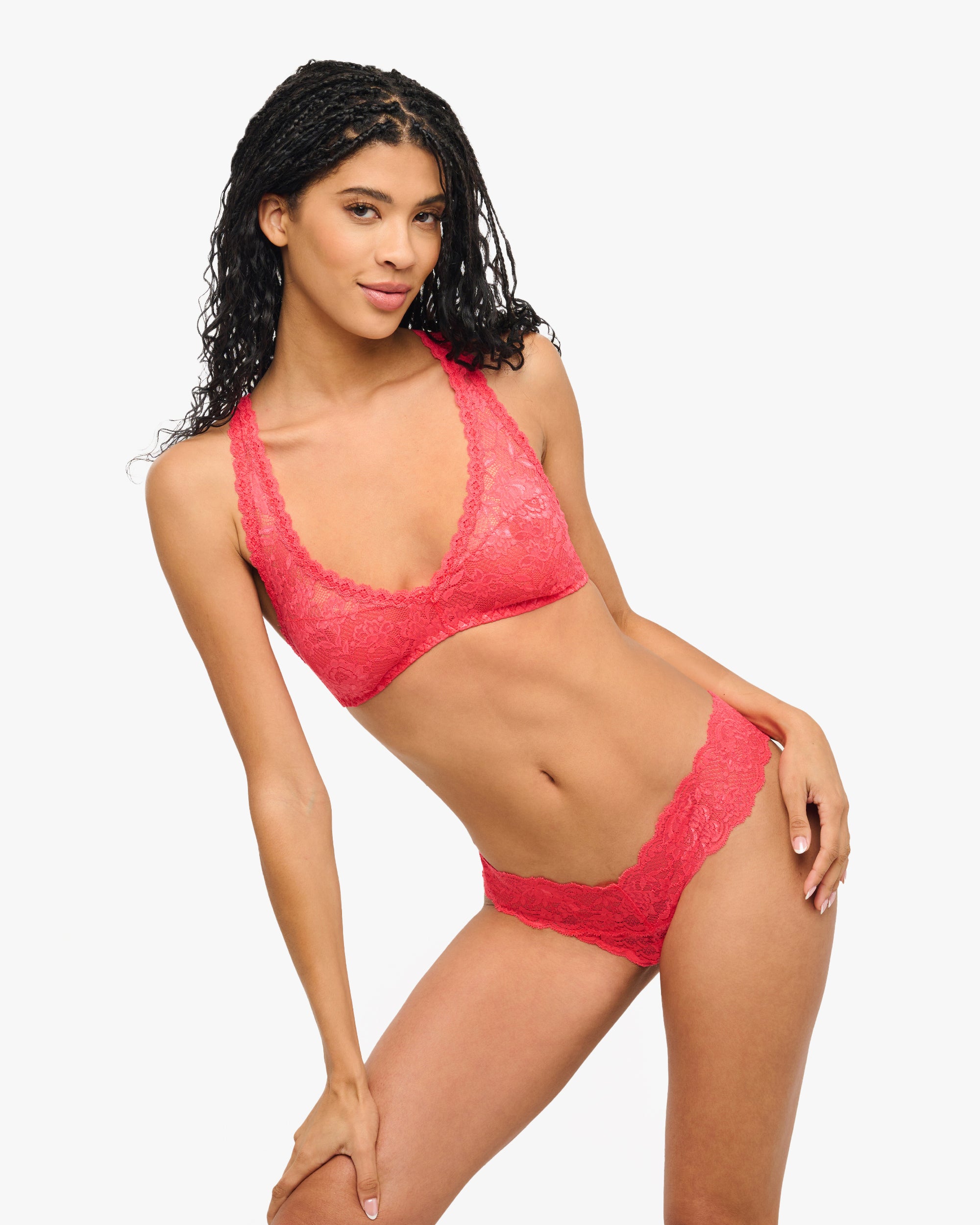 Pink Bralette - Never Say Never Racie Racerback Bralette