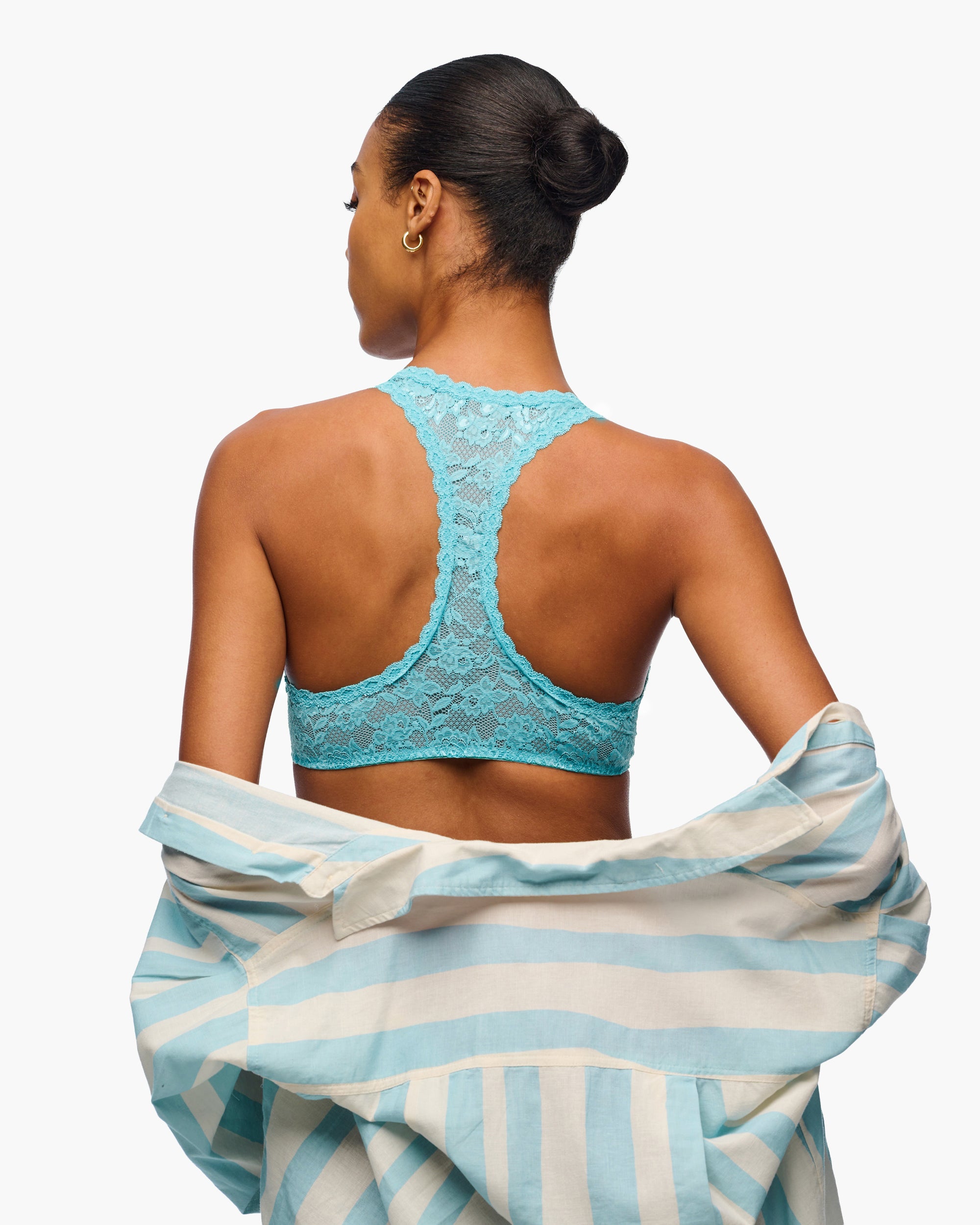 Blue Bralette - Never Say Never Racie Racerback Bralette