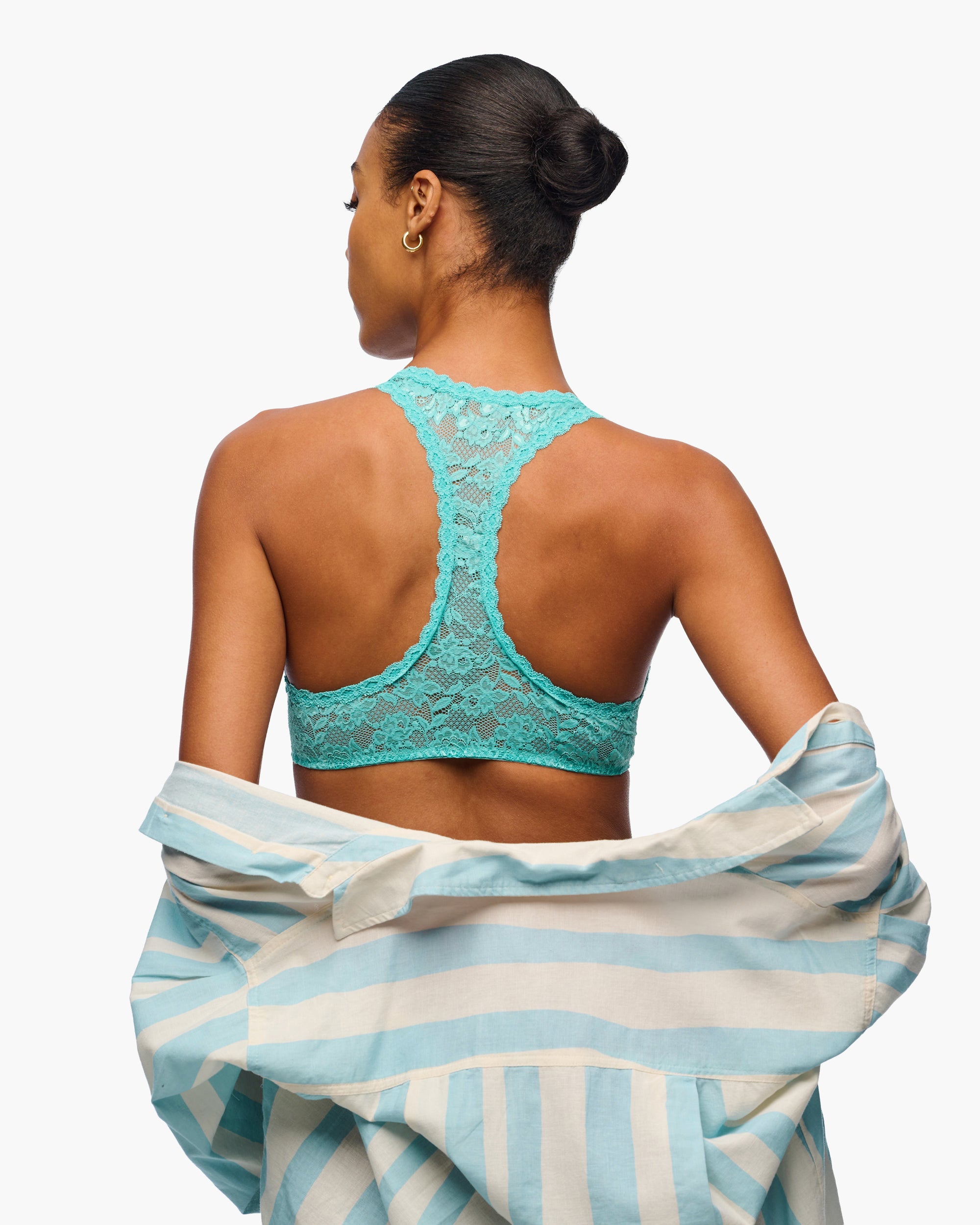 Blue Bralette - Never Say Never Racie Racerback Bralette