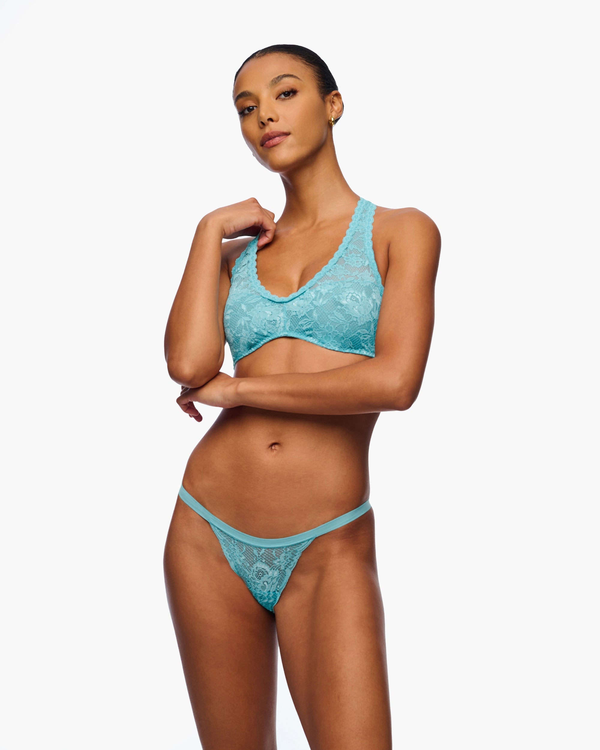 Azul Bralette - Never Say Never Racie - Bralette Con Espalda De Nadador