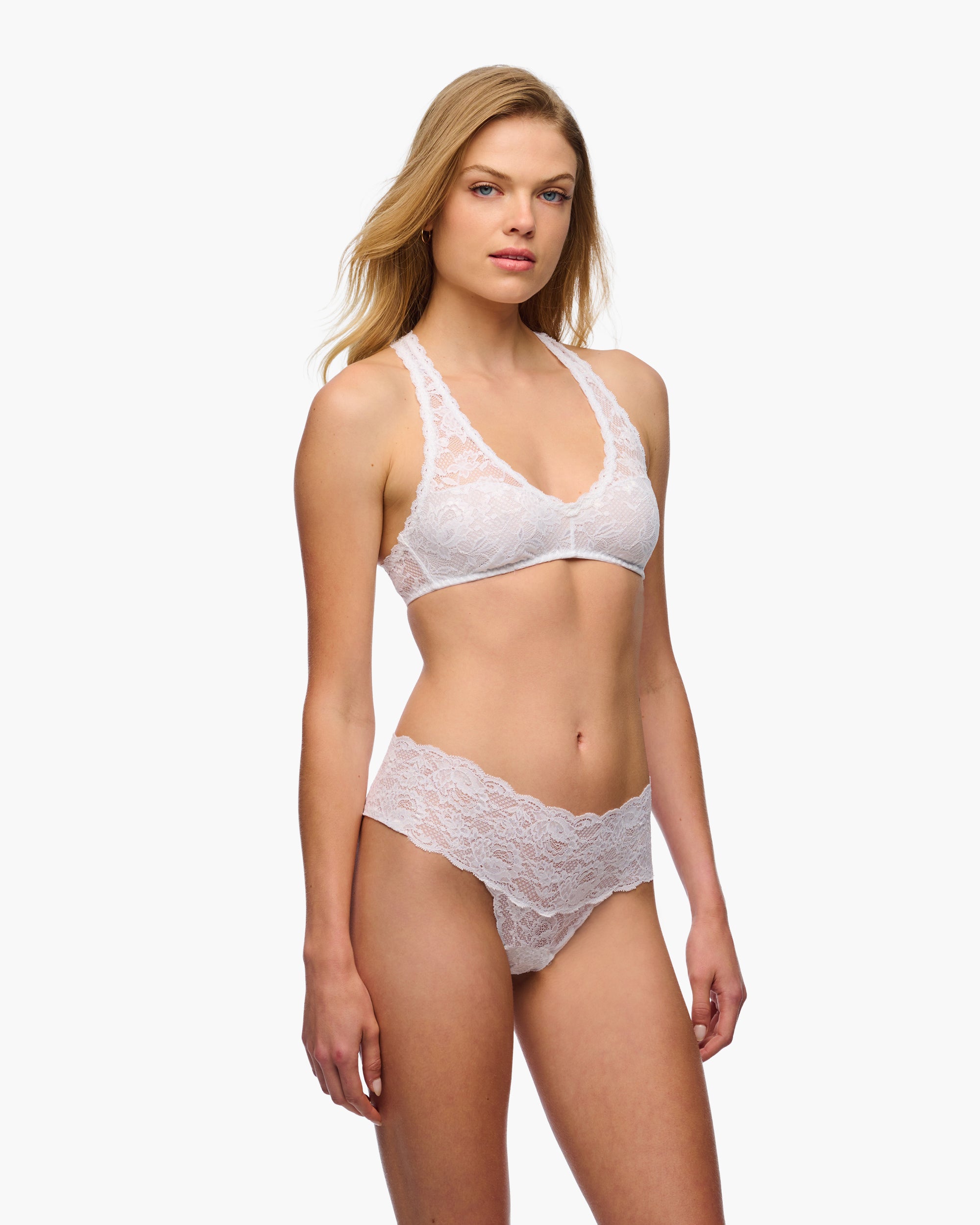 Bianco Bralette - Never Say Never Bralette Racie Con Spalline Incrociate