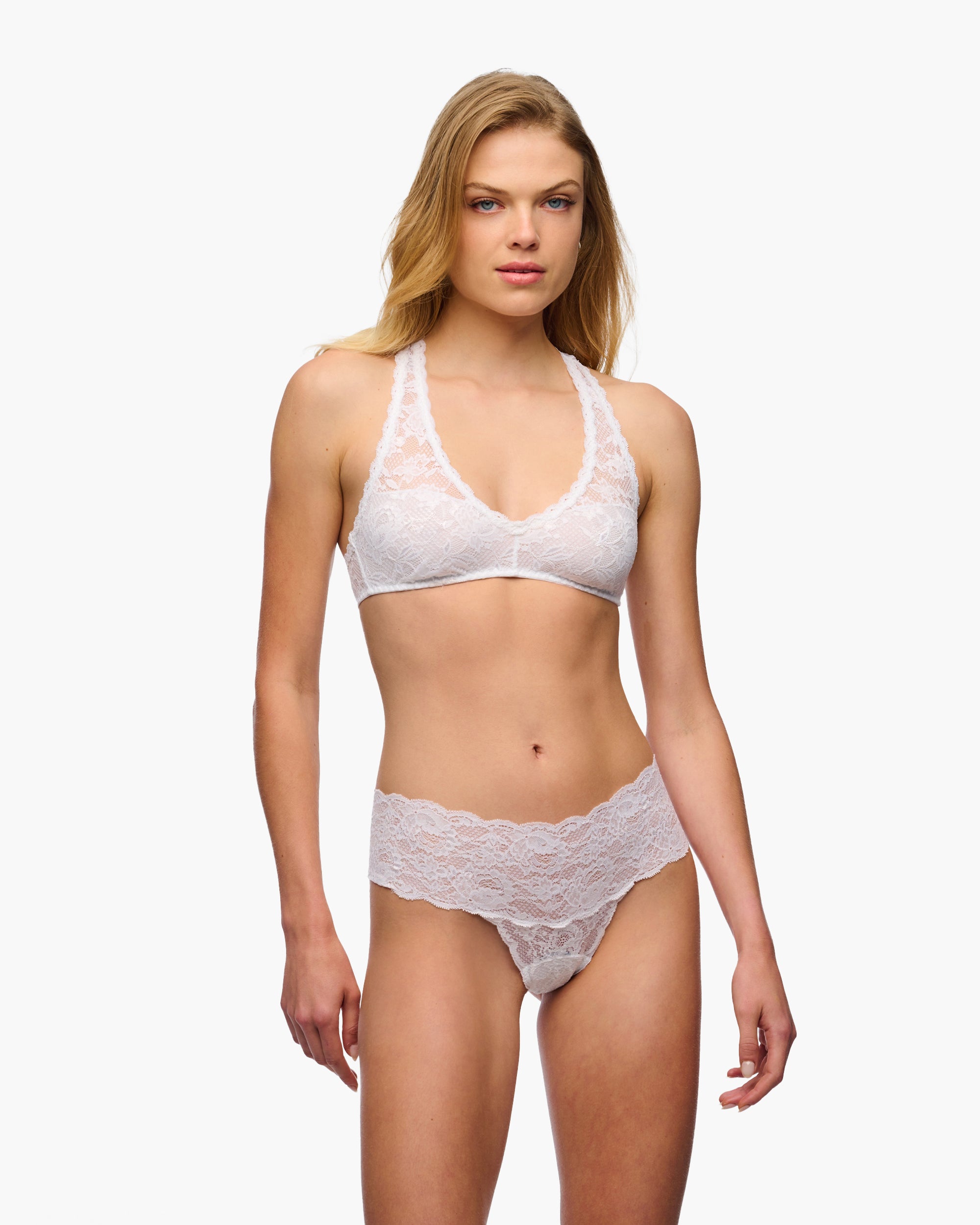 Blanc Bralette - Never Say Never Brassière À Dos Nageur Racie