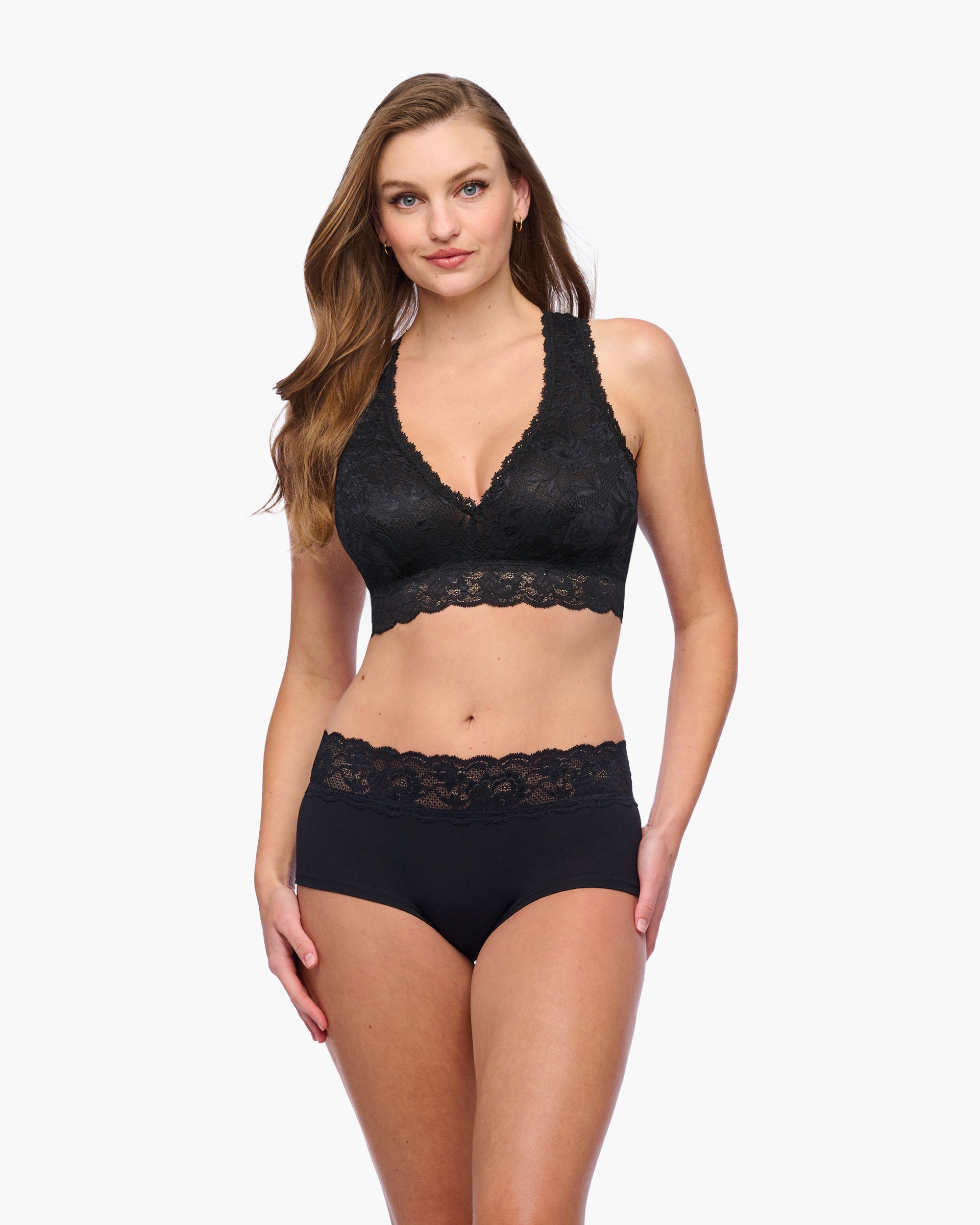 Noir Bralette - Never Say Never Brassière À Dos Nageur Curvy Racie