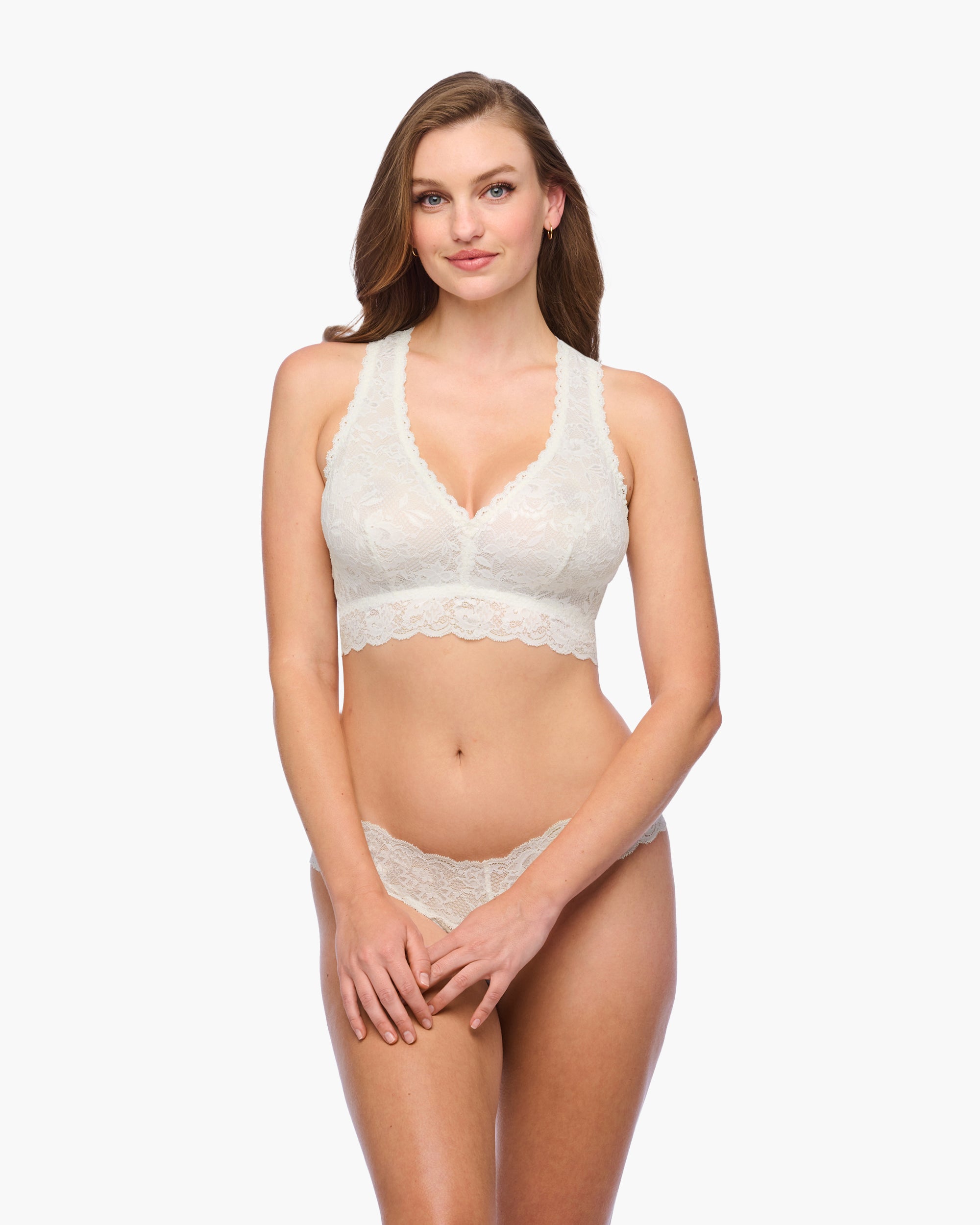 White Bralette - Never Say Never Curvy Racie Racerback Bralette