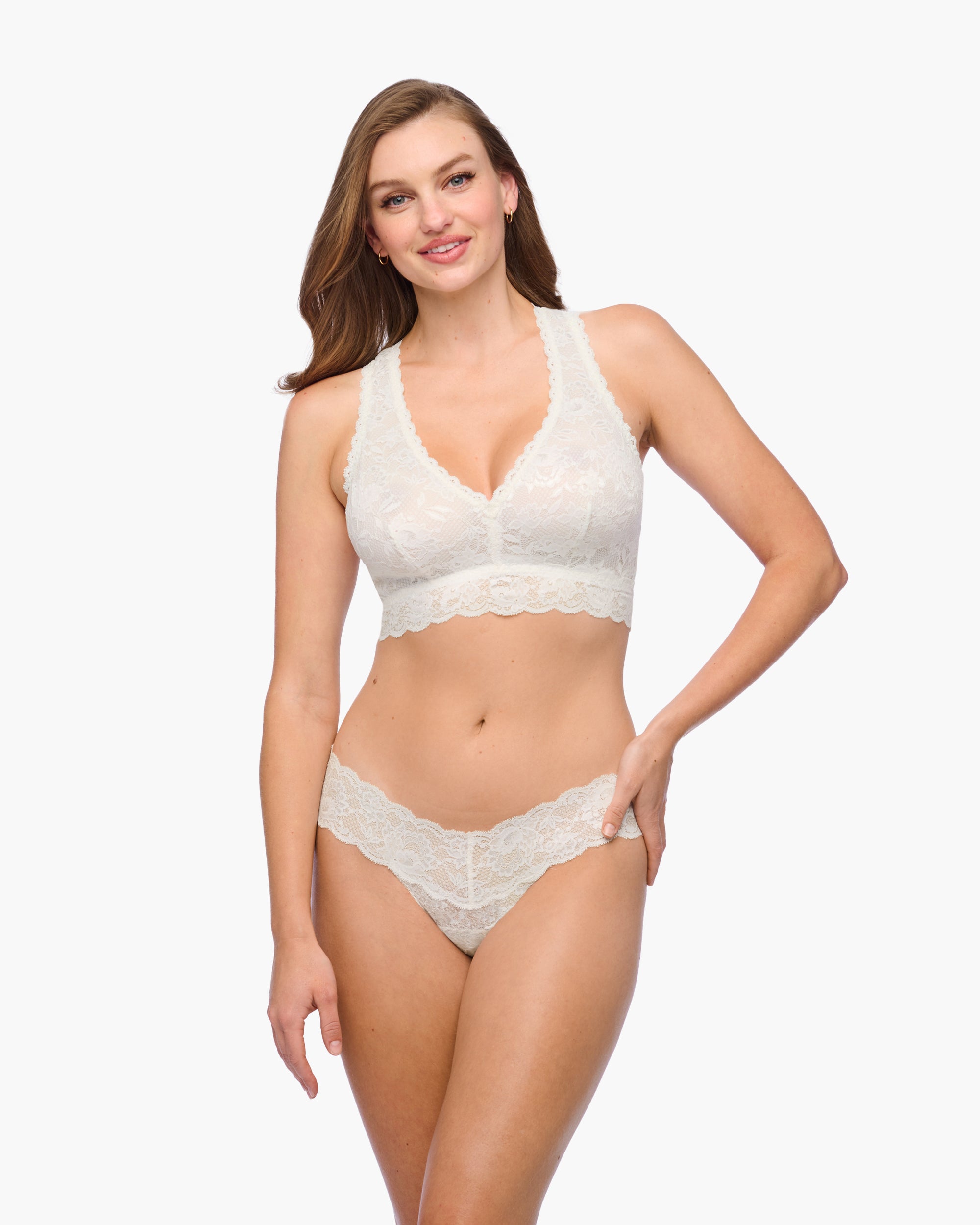 Weiß Bralette - Never Say Never Curvy Racie Racerback-Bralette