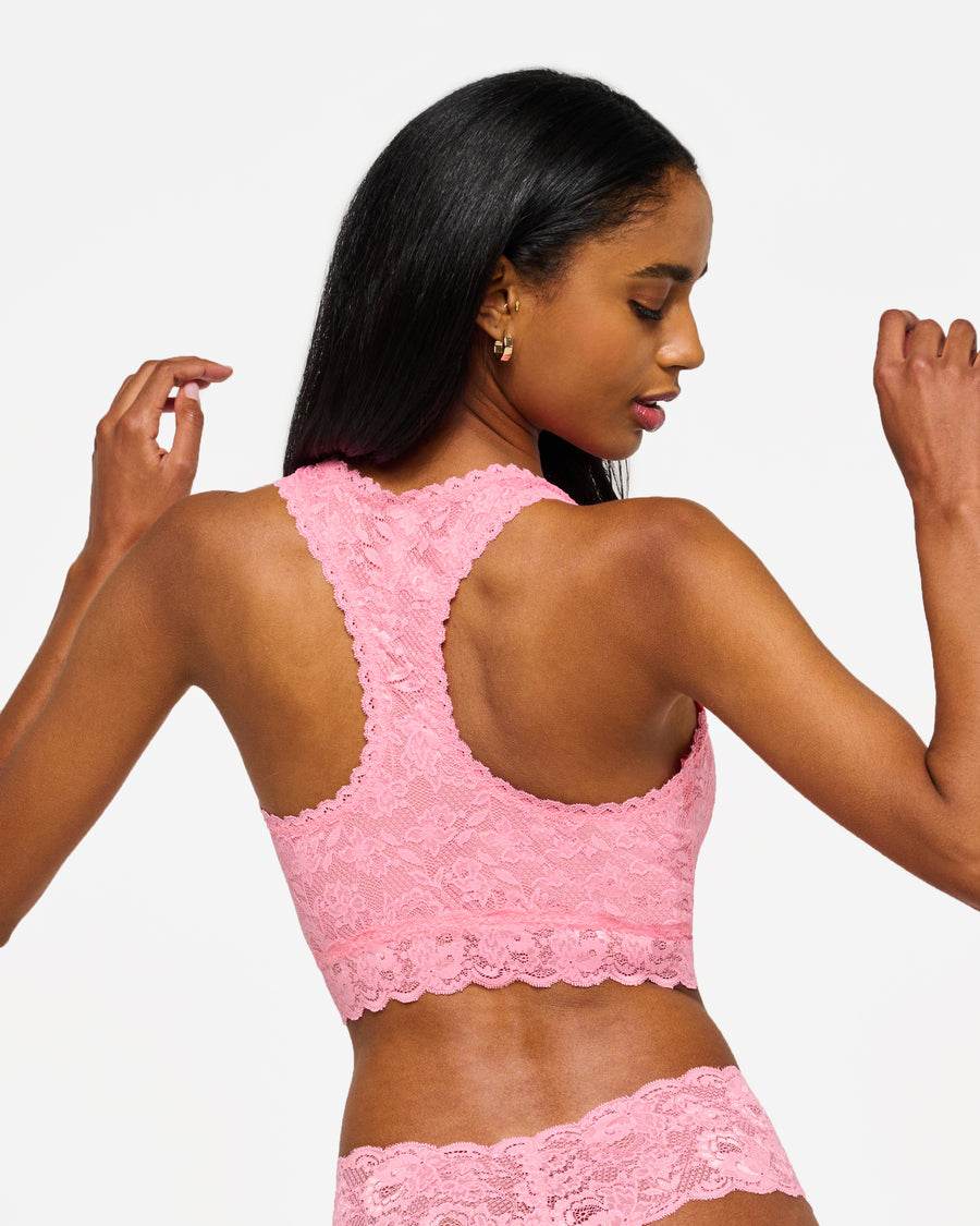 Pink Bralette - Never Say Never Curvy Racie Racerback Bralette