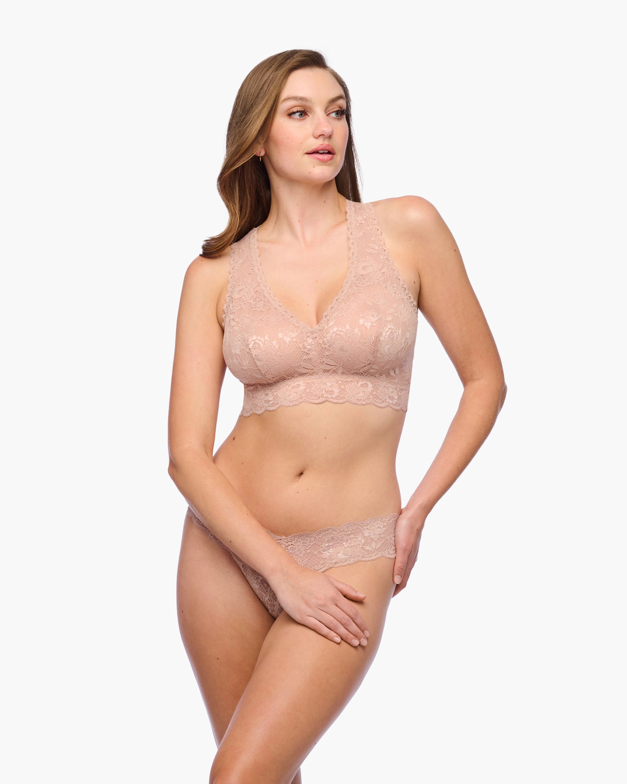 Beige Bralette - Never Say Never Brassière À Dos Nageur Curvy Racie