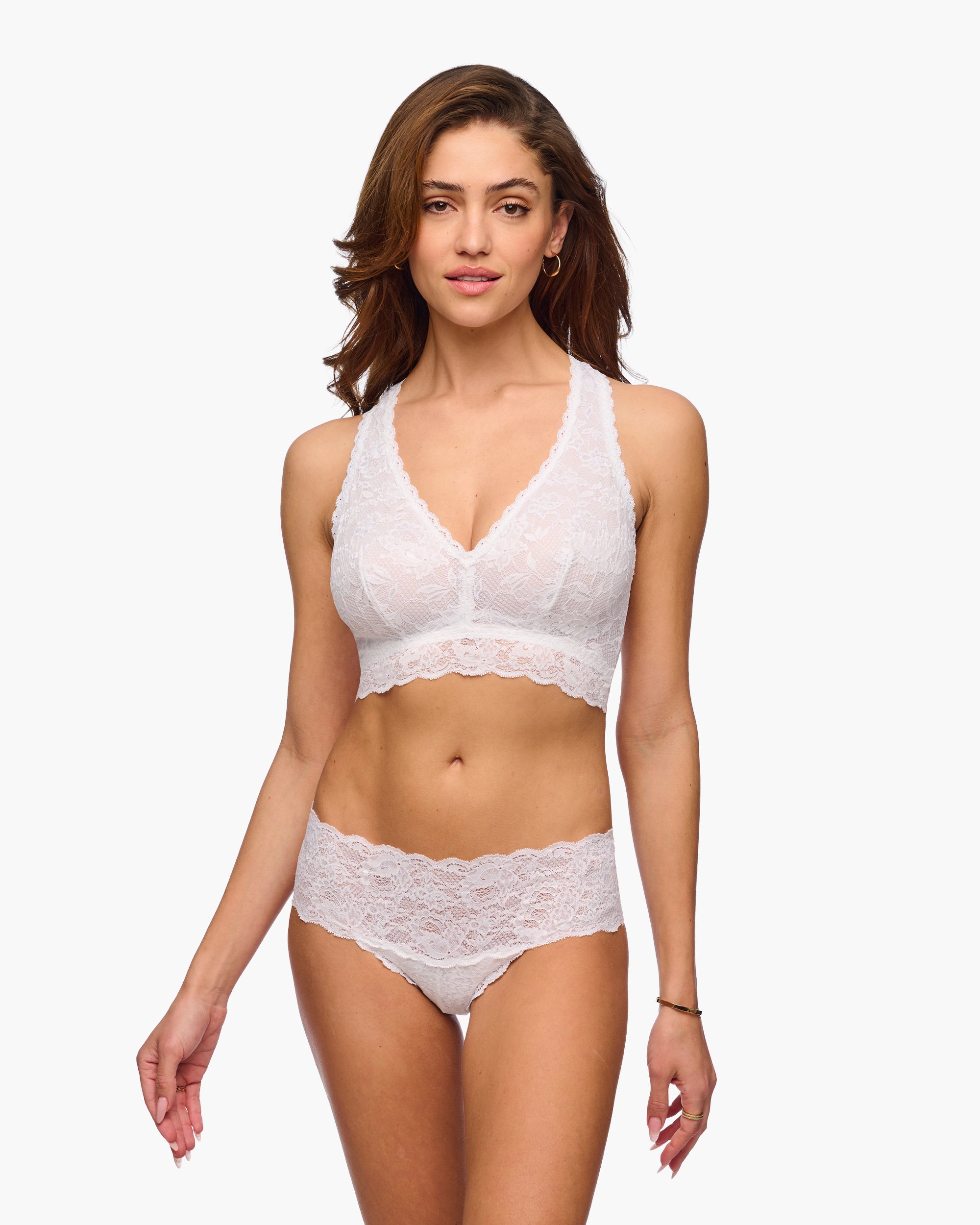 Weiß Bralette - Never Say Never Curvy Racie Racerback-Bralette