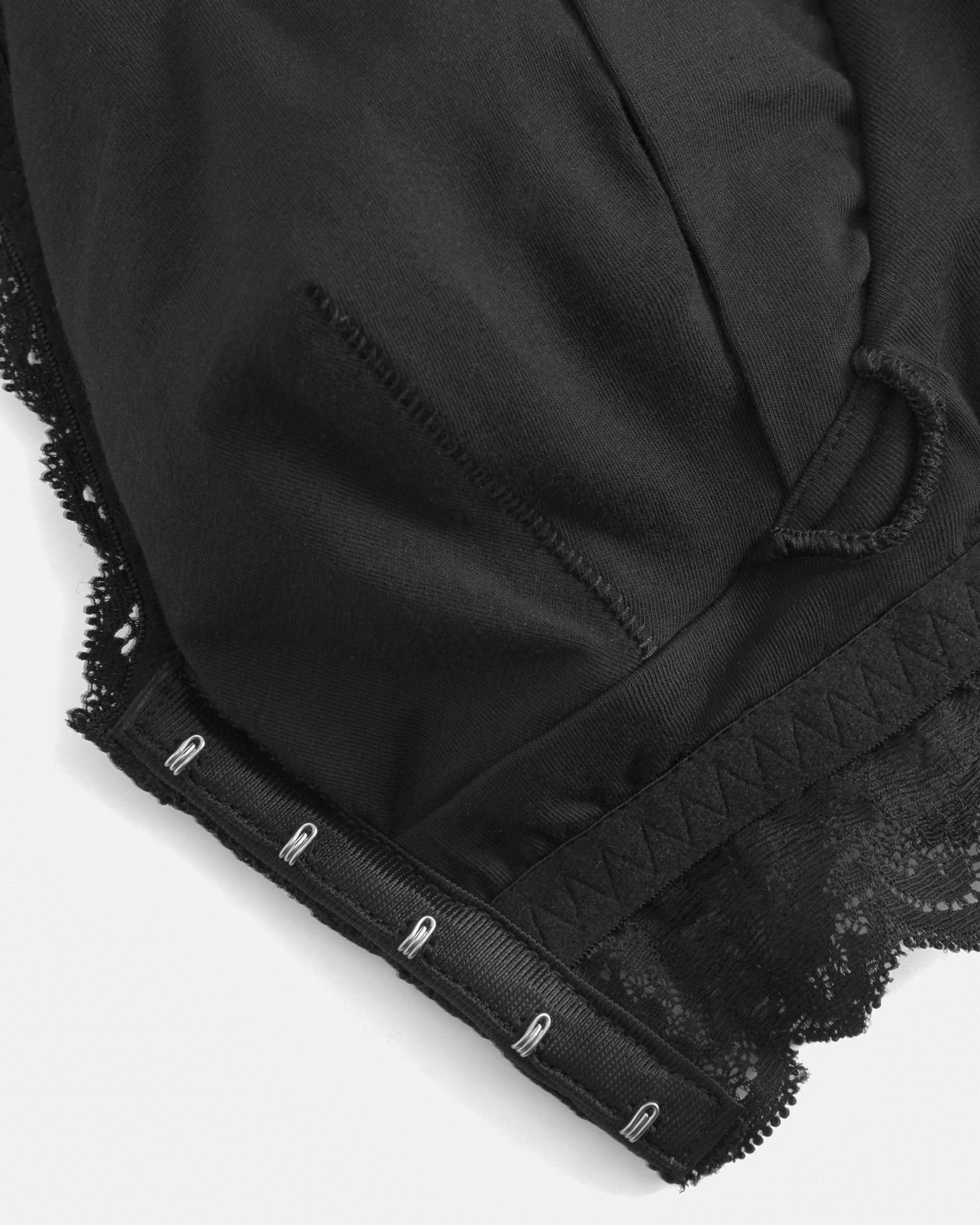 Schwarz Bralette - Never Say Never Curvy Bralette Nach Einer Op Mit Frontverschluss