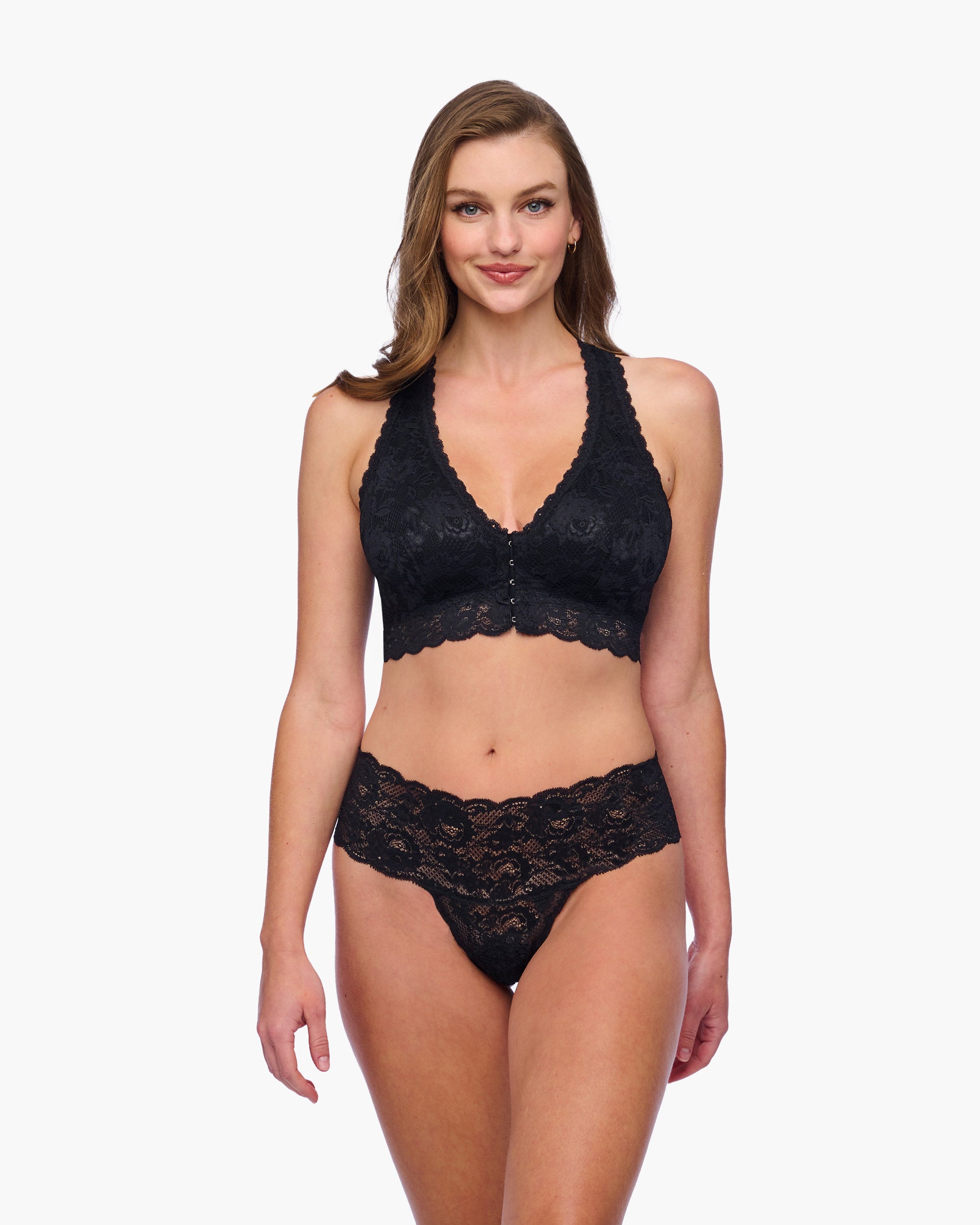 Noir Bralette - Never Say Never Bralette Post-Chirurgicale À Fermeture Frontale Curvy