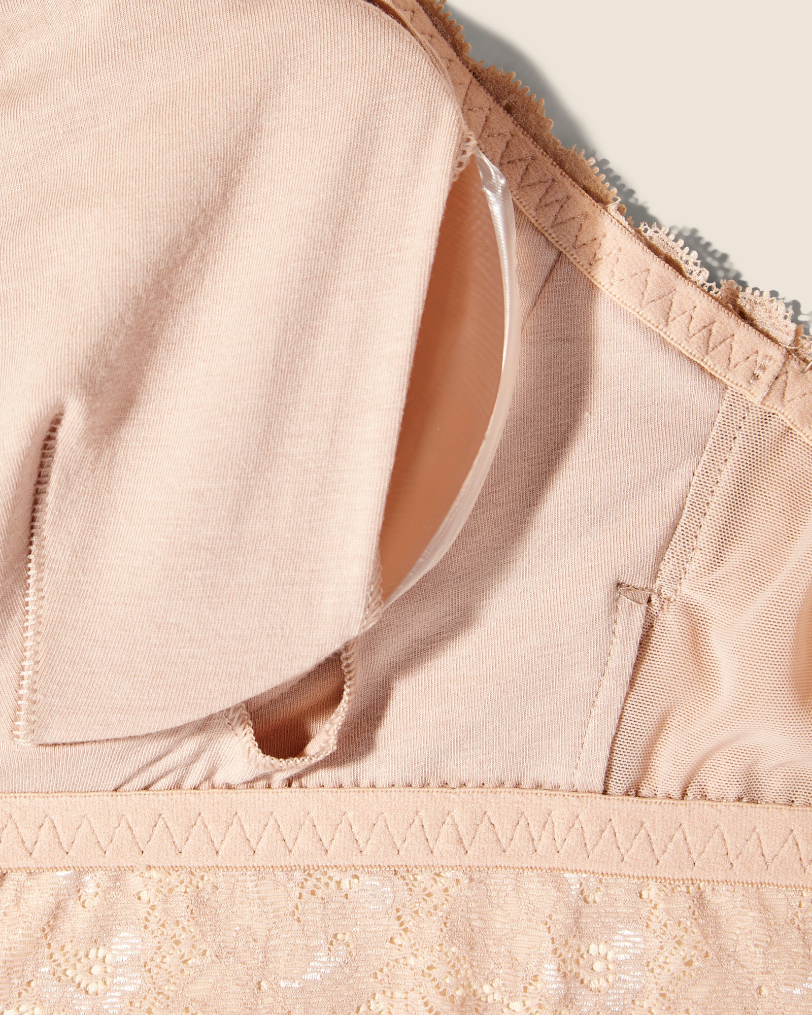 Beige Bralette - Never Say Never Curvy Post-Surgical Front Closure Bralette