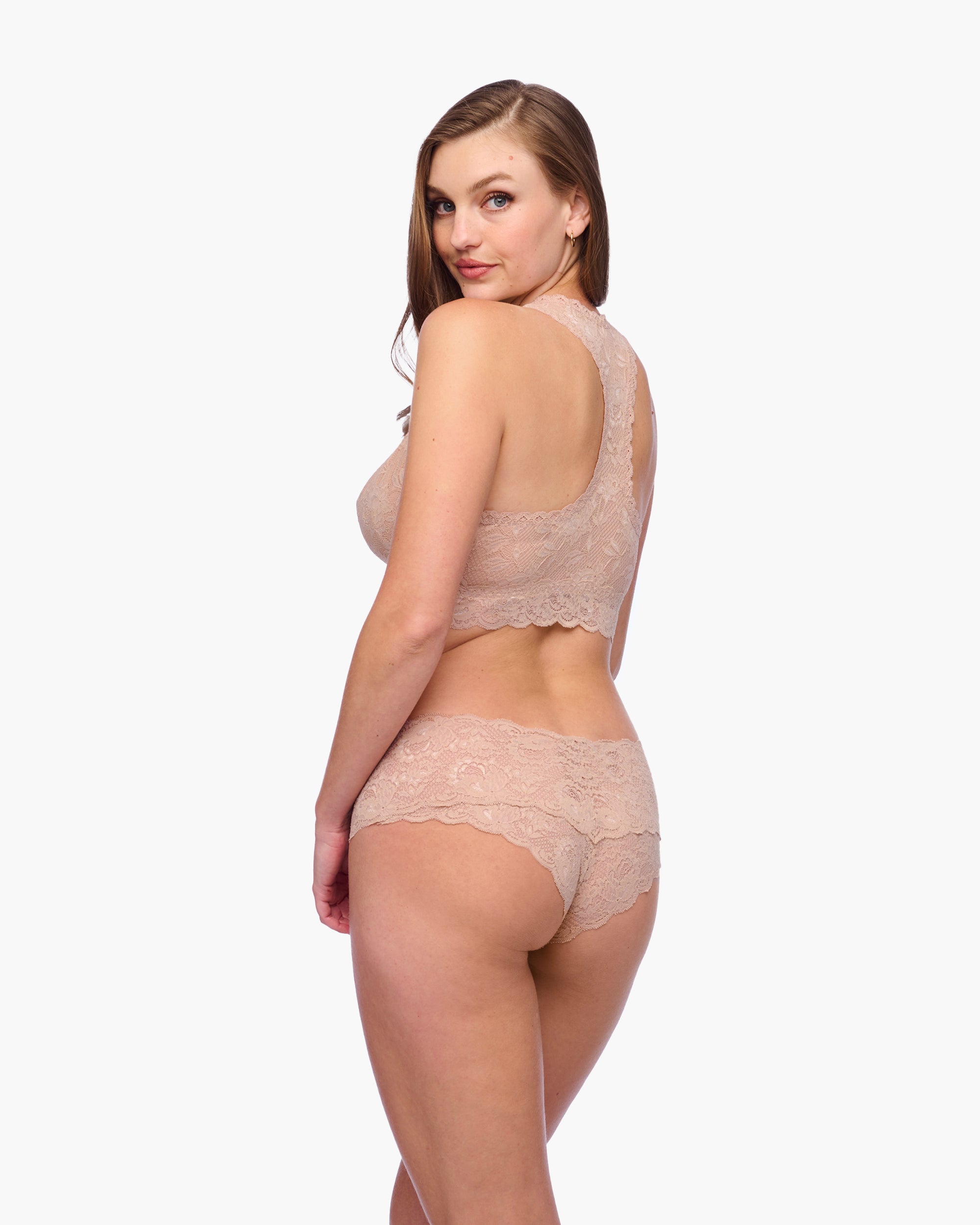 Beige Bralette - Never Say Never Curvy Bralette Nach Einer Op Mit Frontverschluss