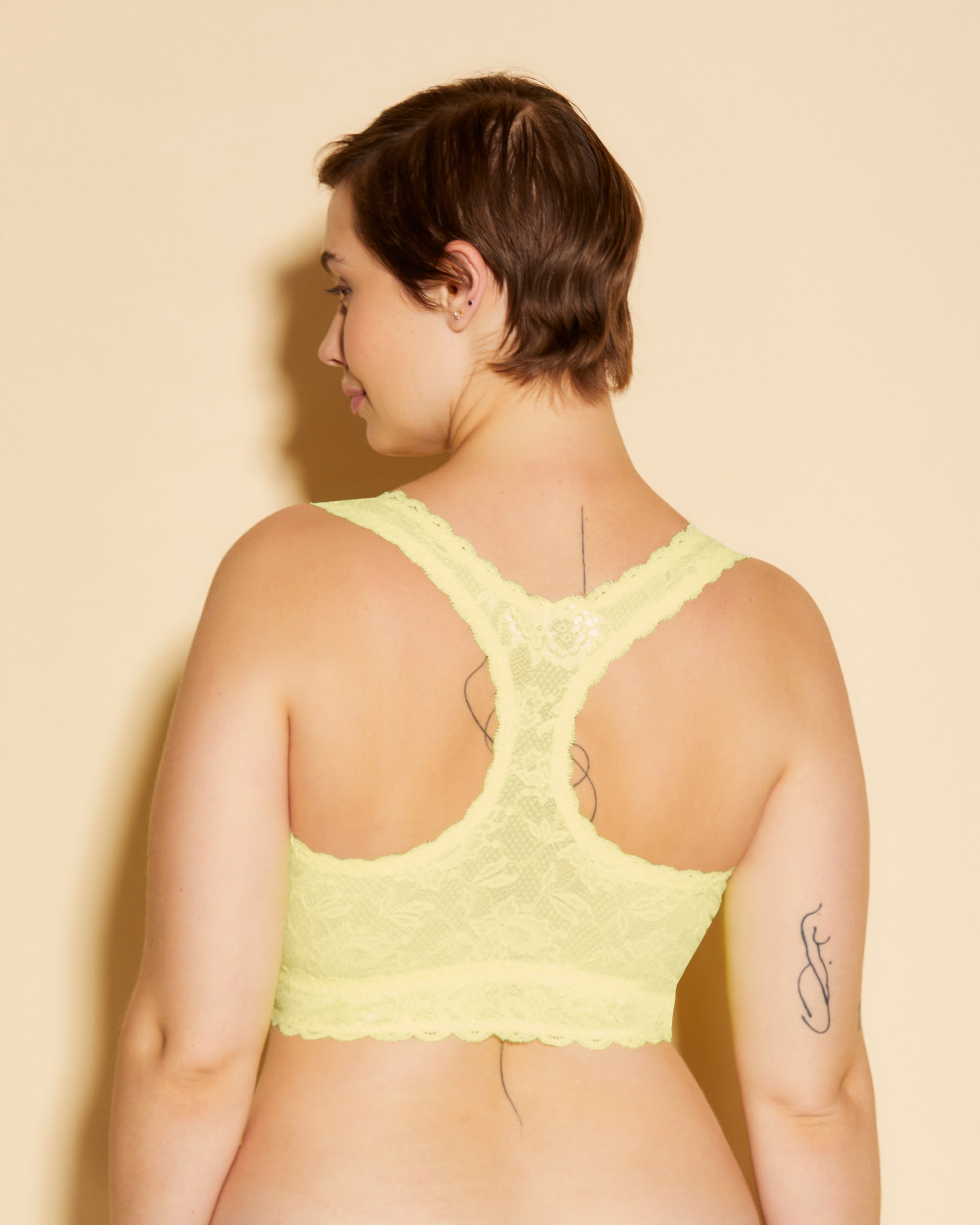 Giallo Bralette - Never Say Never Bralette Super Curvy Con Spalline Incrociate