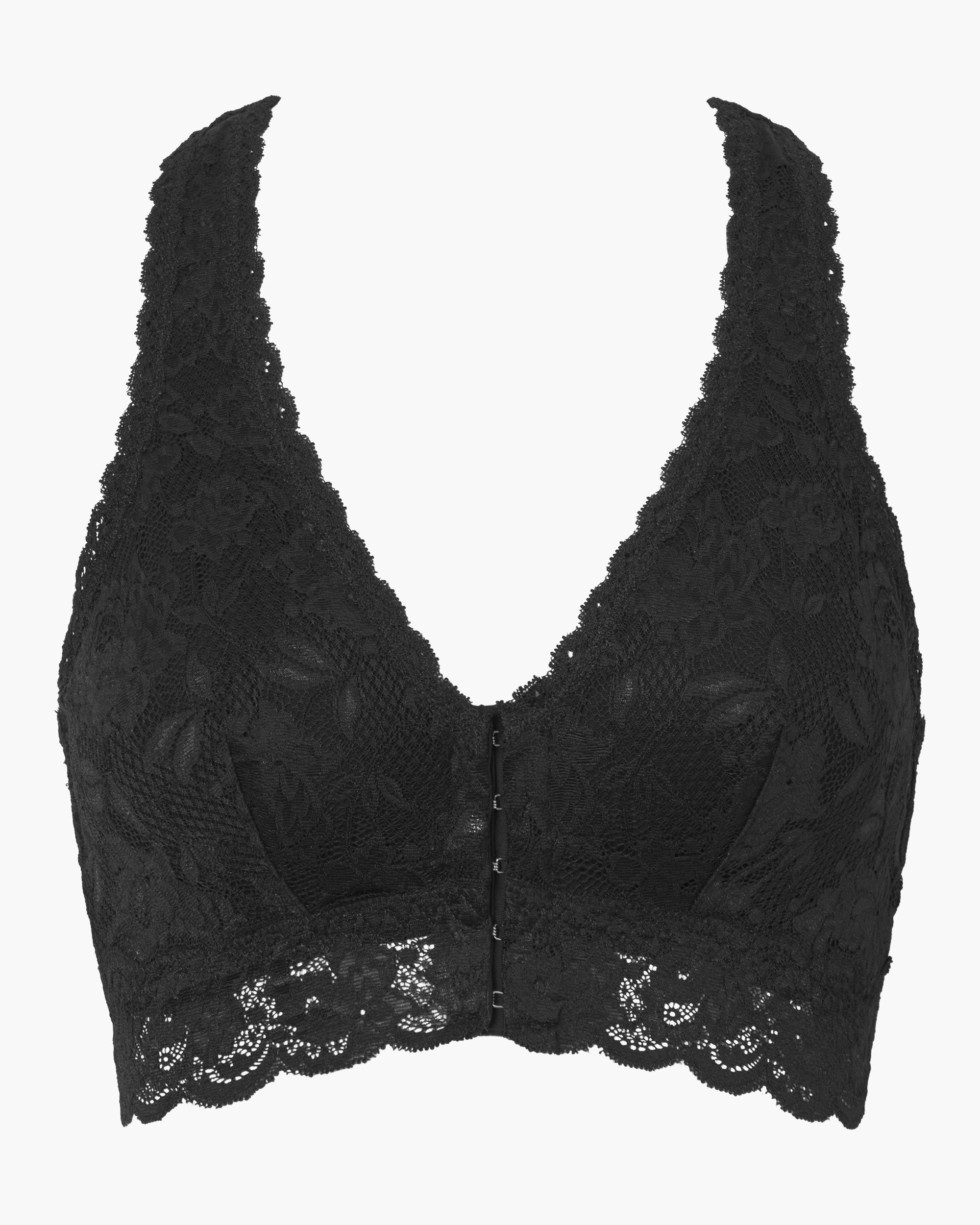 Black Bralette - Never Say Never Post Surgical Front Closure Bralette