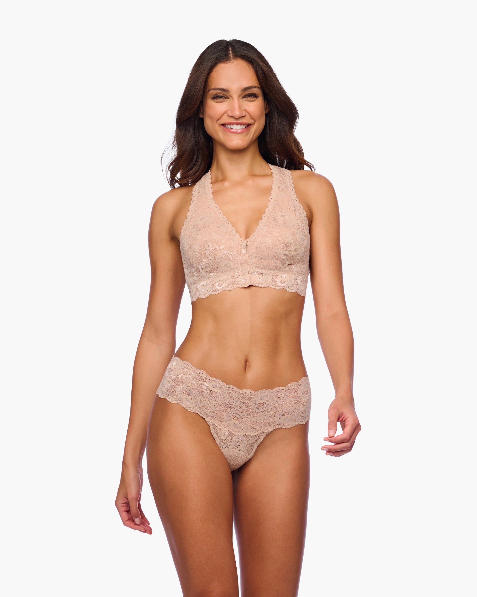 Beige Bralette - Never Say Never Bralette Post-Operatoria Con Chiusura Anteriore